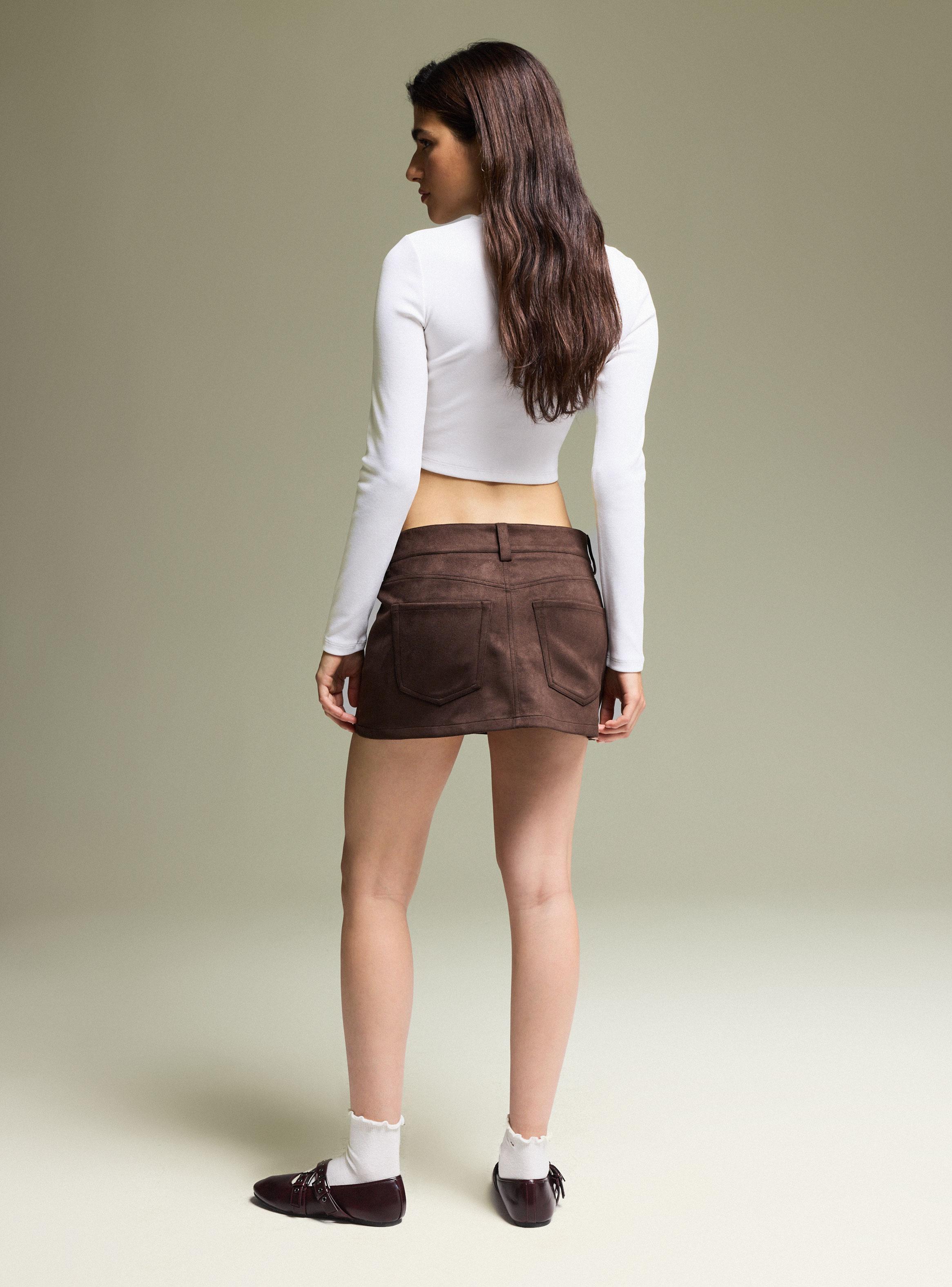 Falda Efecto Suede-5