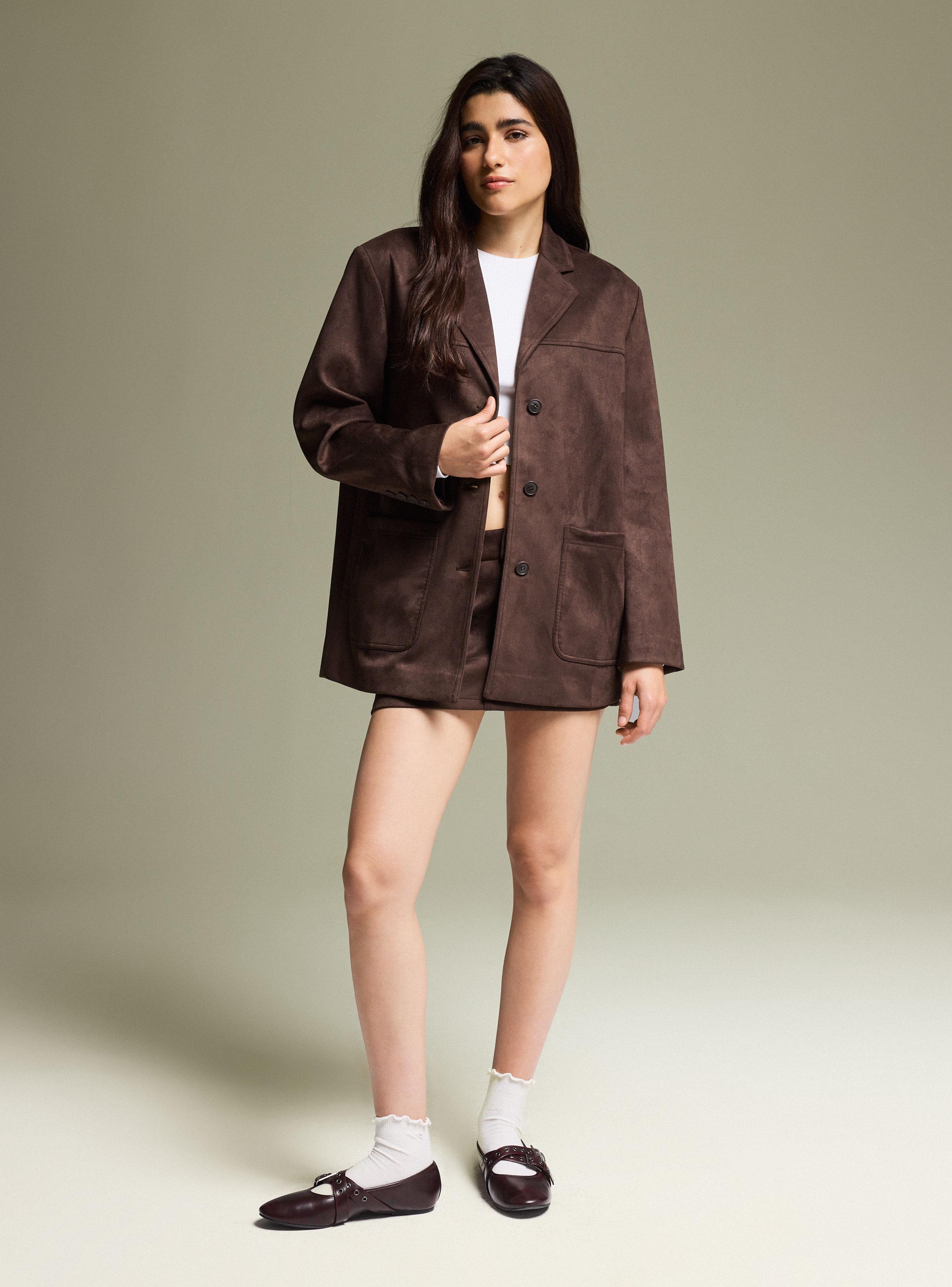 Blazer Efecto Suede-4