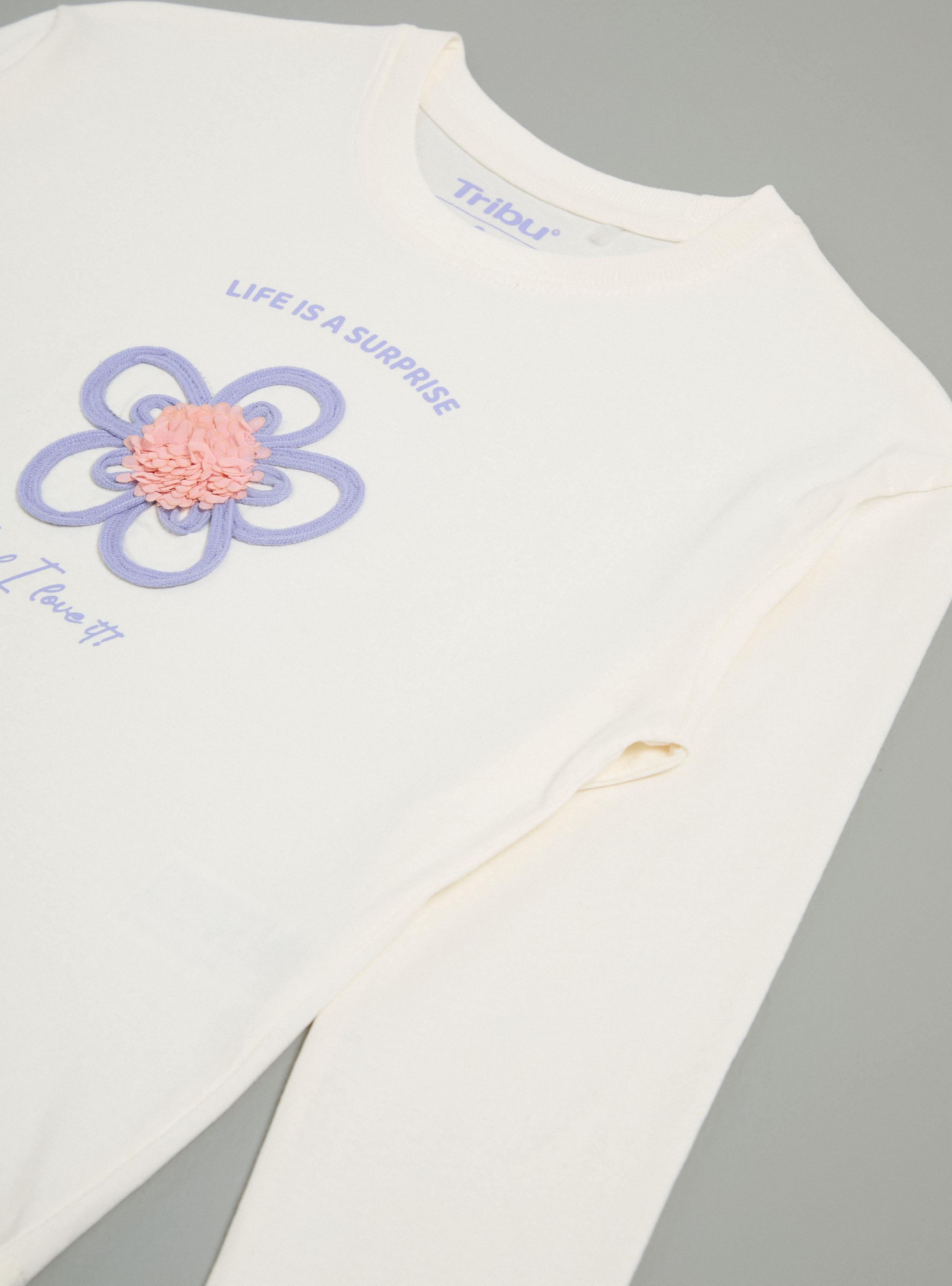 Polera Manga larga Cuello Redondo Estampado Floral-3