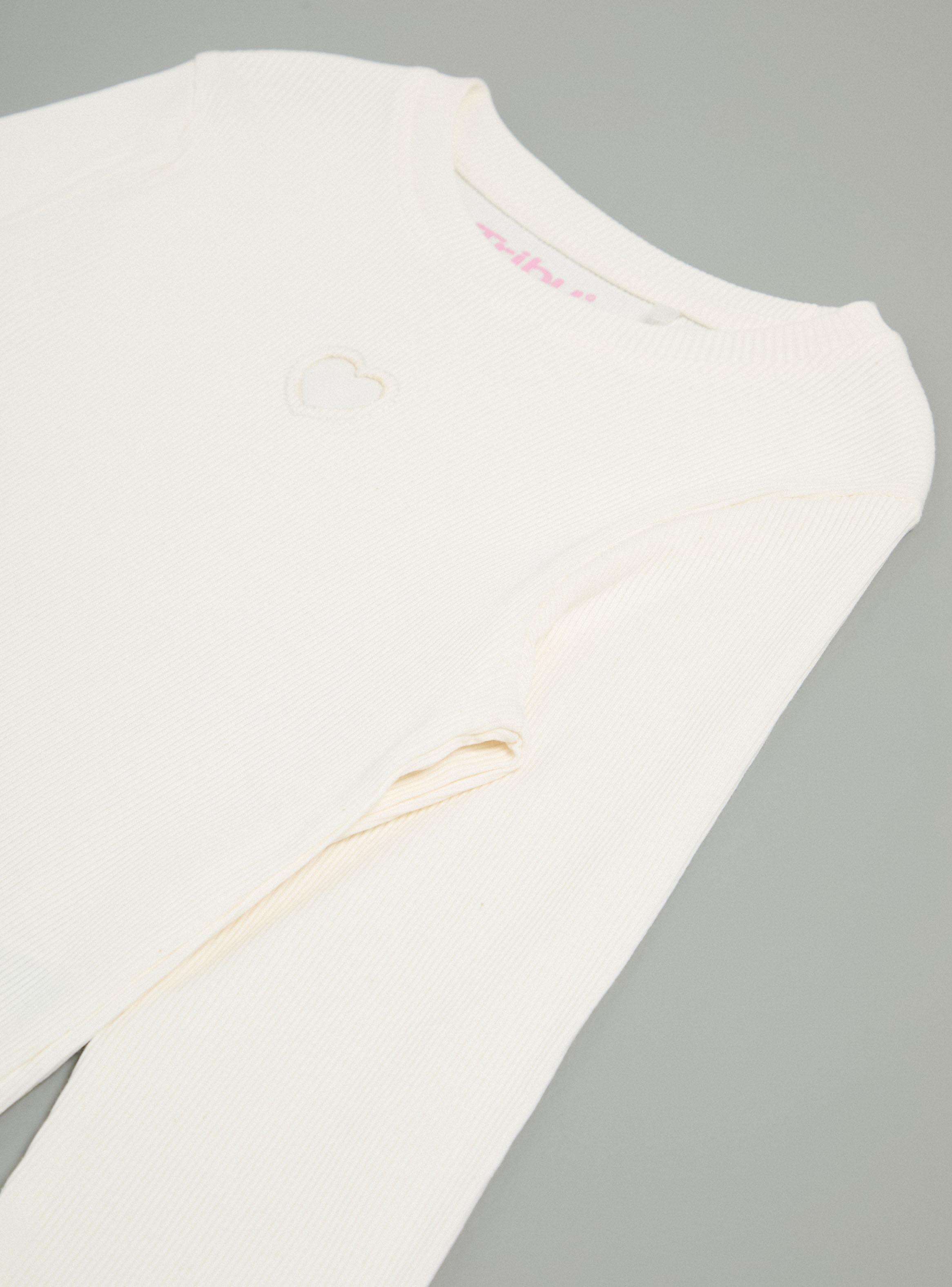 Polera Manga Larga Cuello Redondo Bordes Ondulados-3