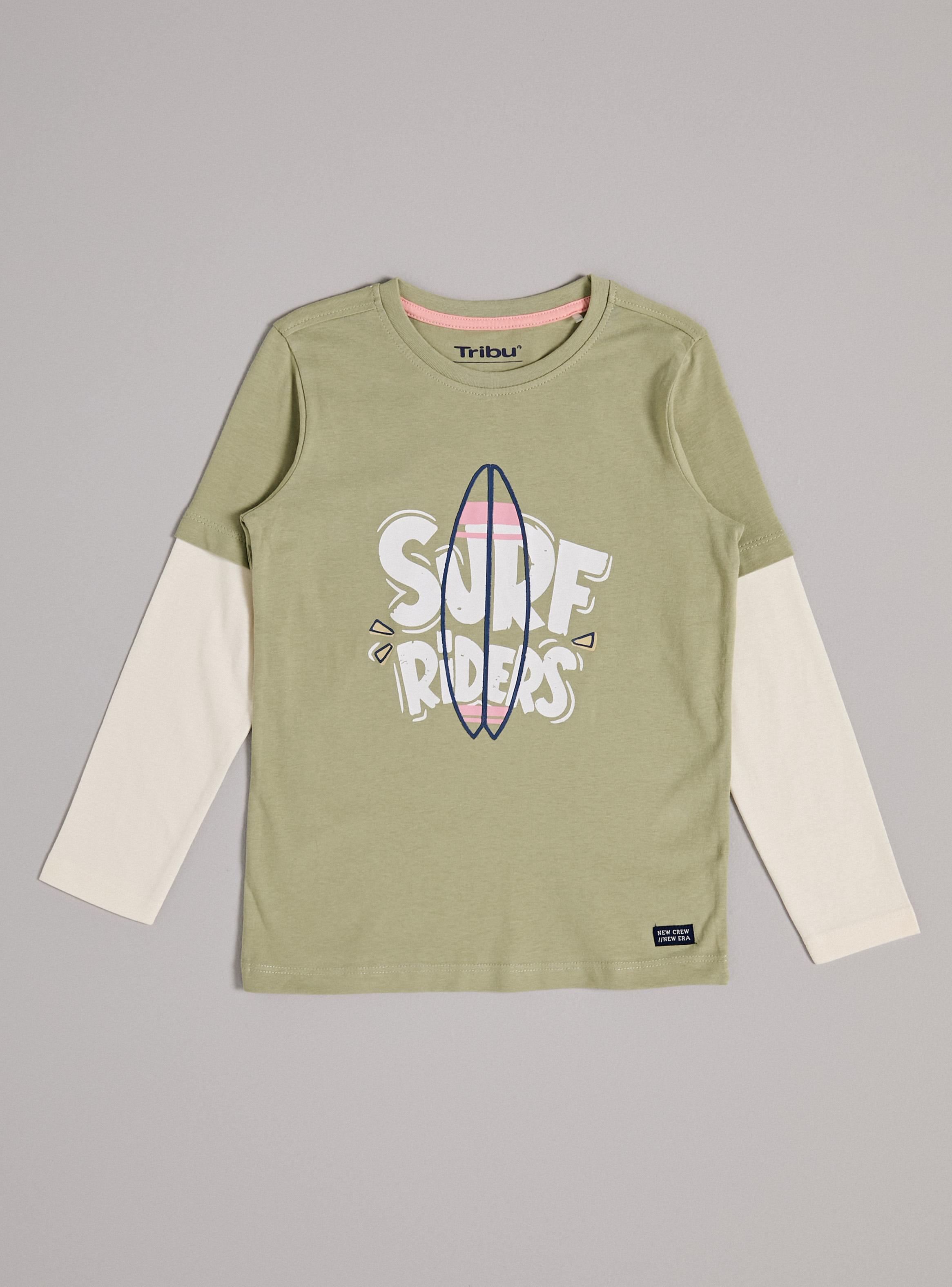 Polera Doble Manga Cuerpo Estampado-0