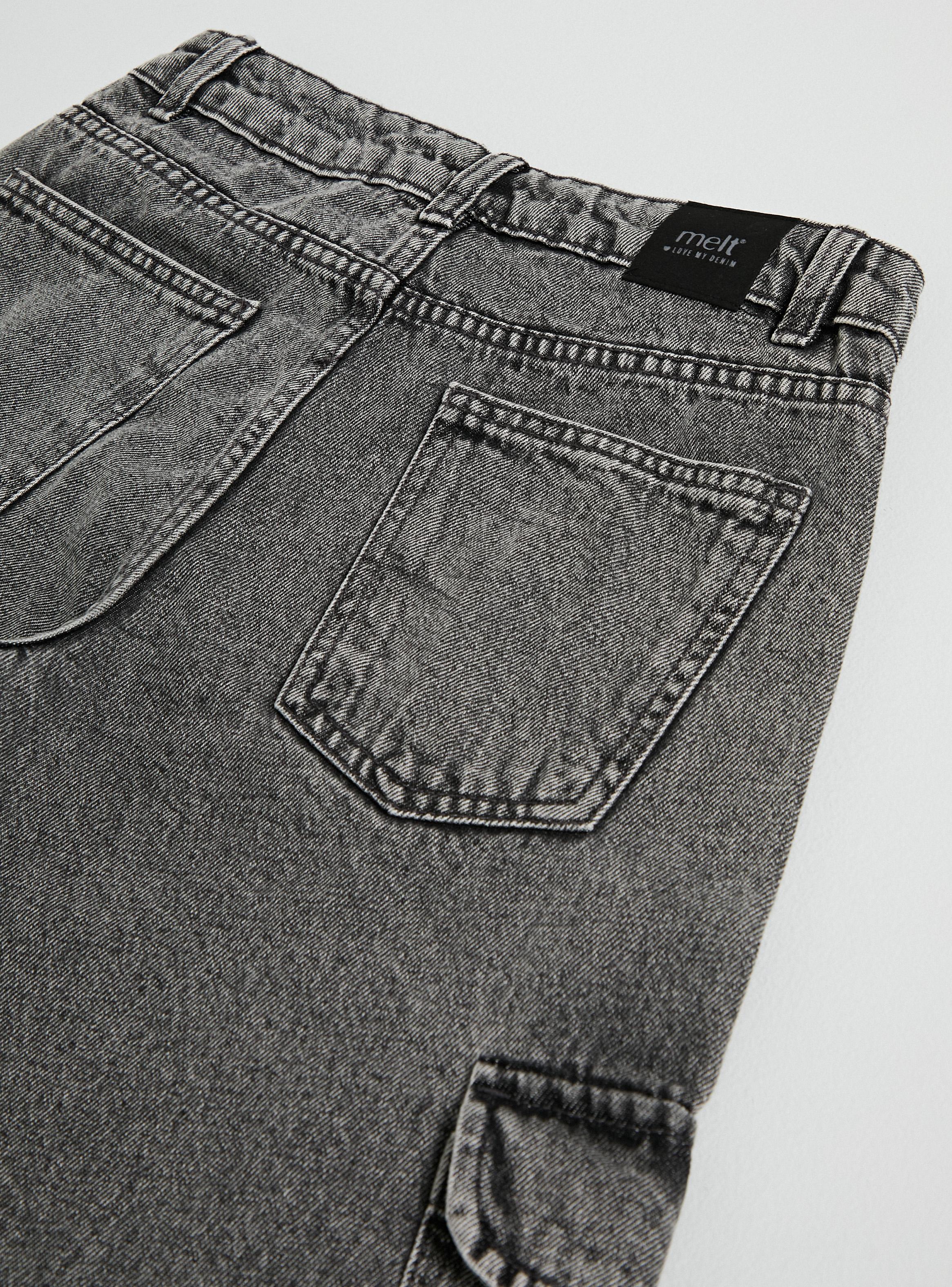 Jeans Cargo Bolsillos Marcados Niña-2