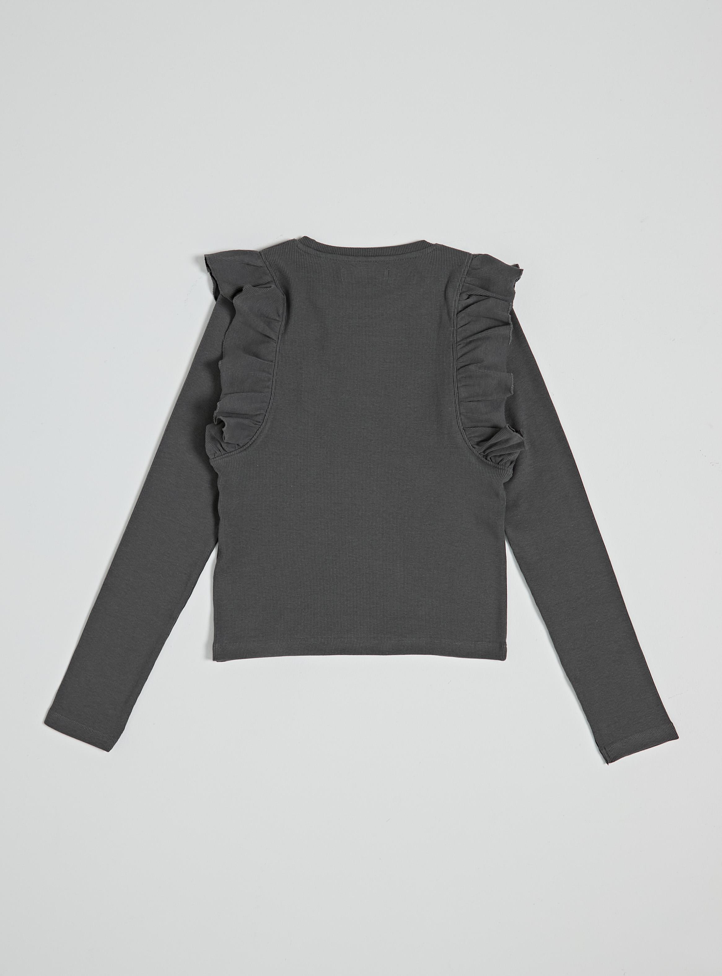 Polera Manga Larga Rib con Vuelos-2