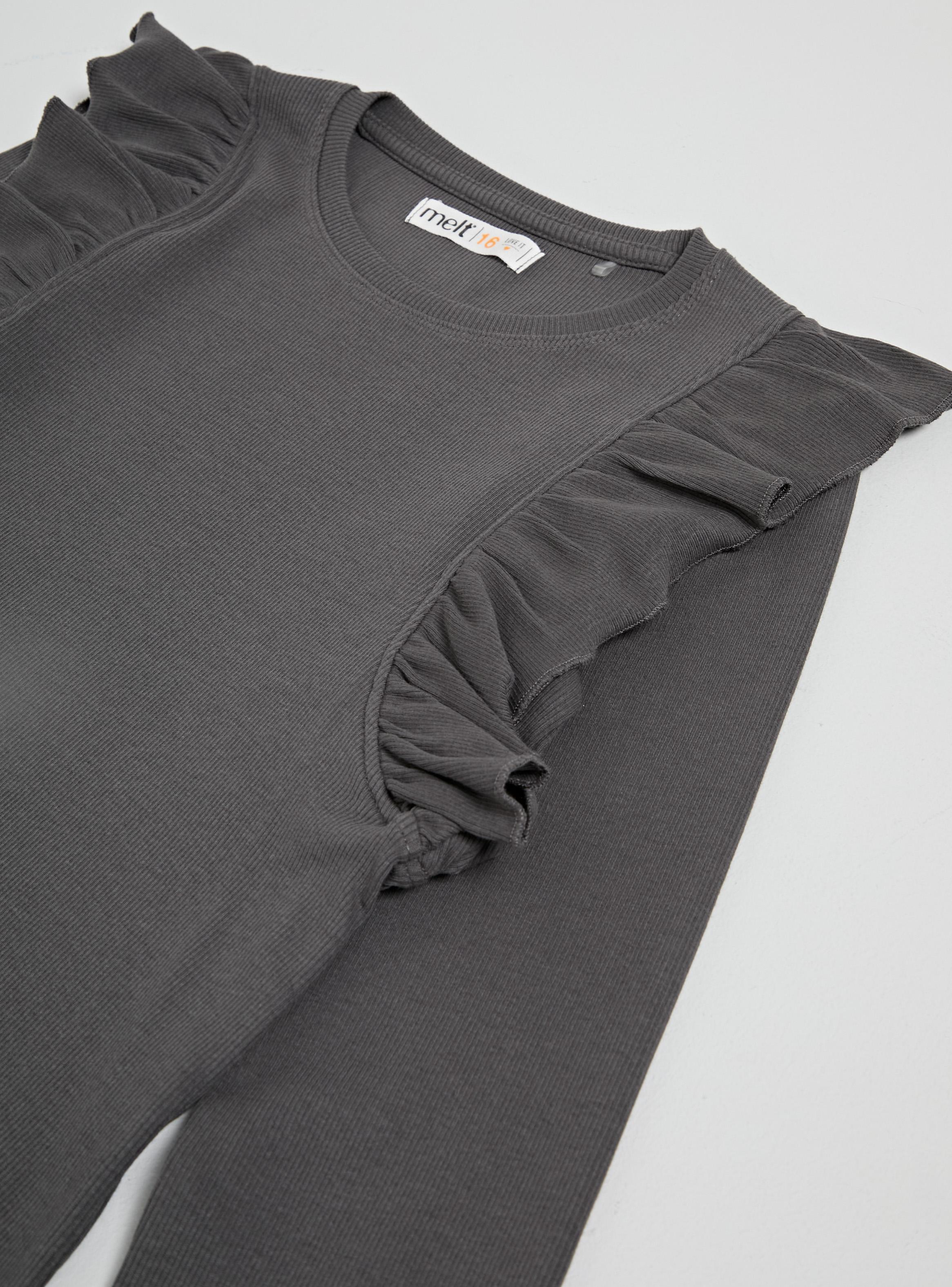 Polera Manga Larga Rib con Vuelos-3