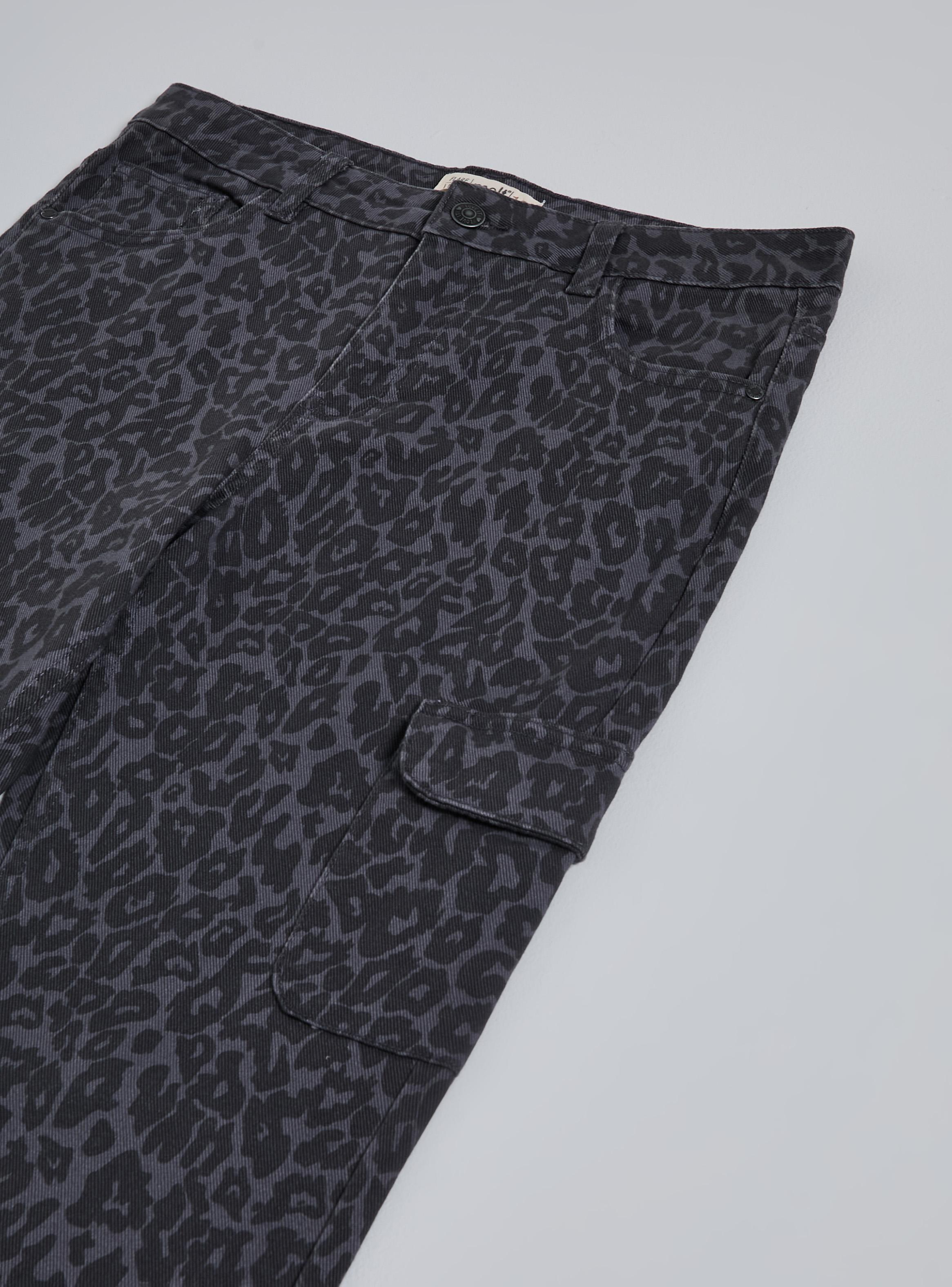 Pantalón Flare Cargo Animal Print Niña-3