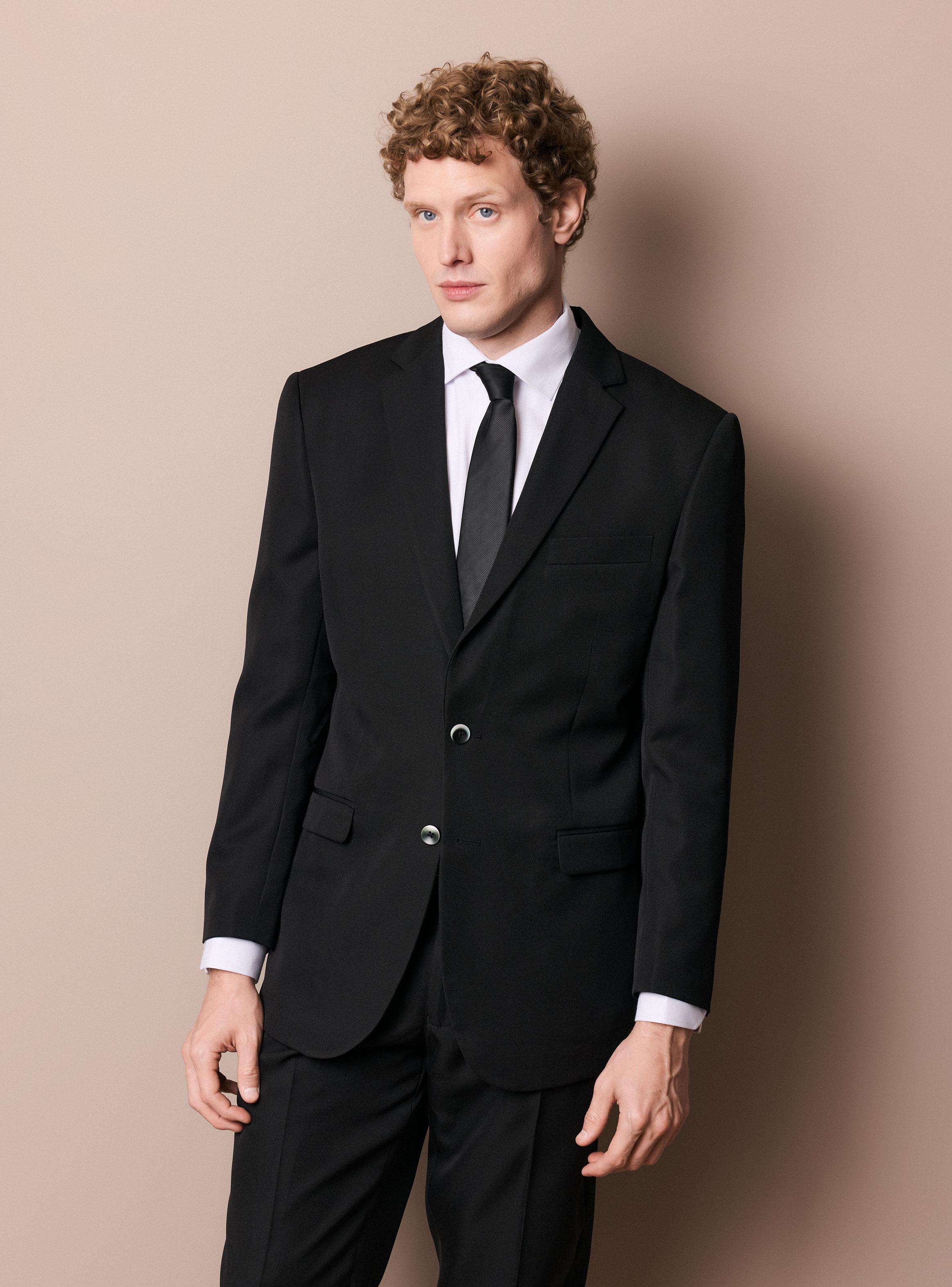 Traje Recto Liso Regular Fit-0