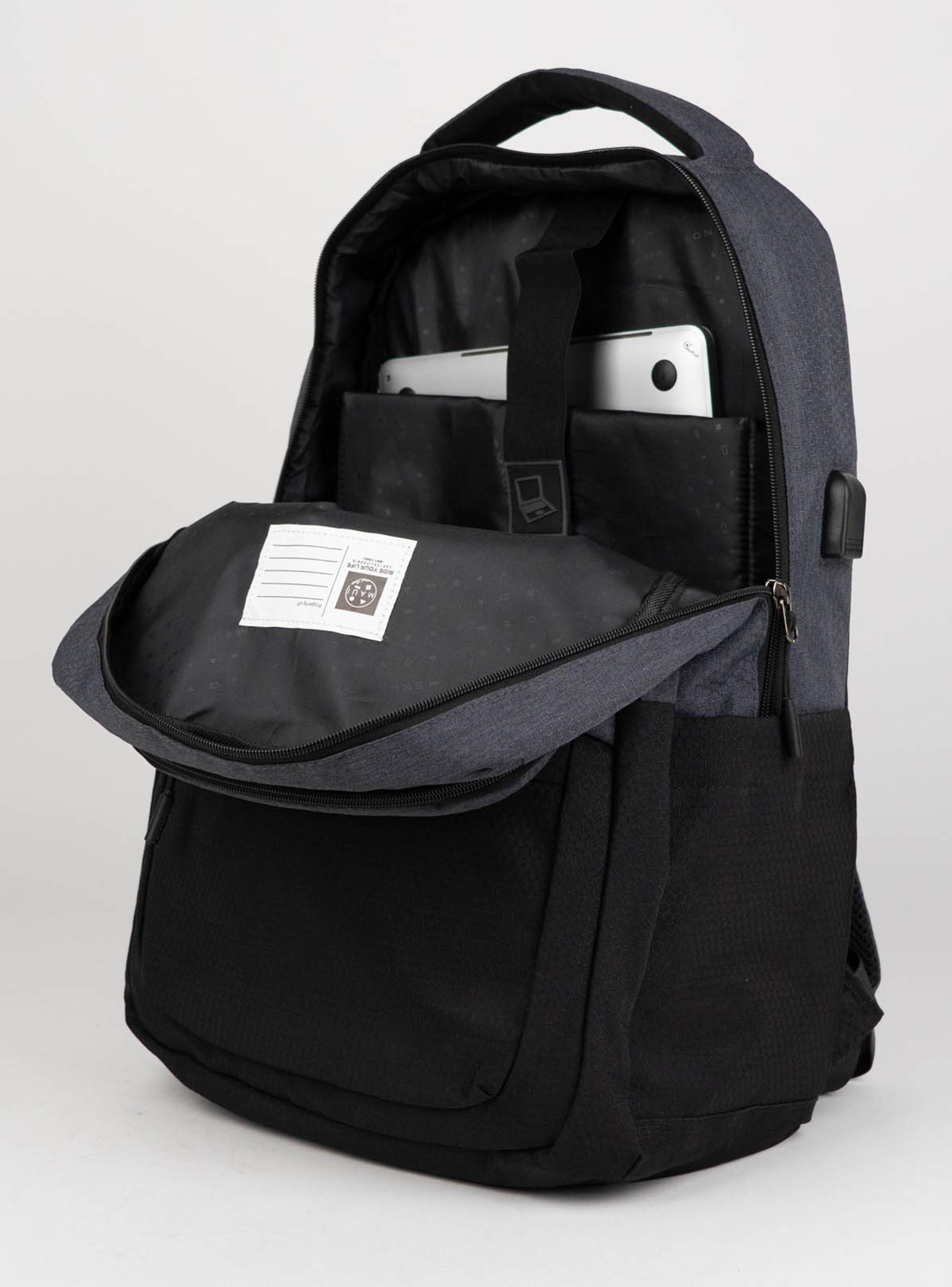 Mochila Escolar Color Block Grey-3