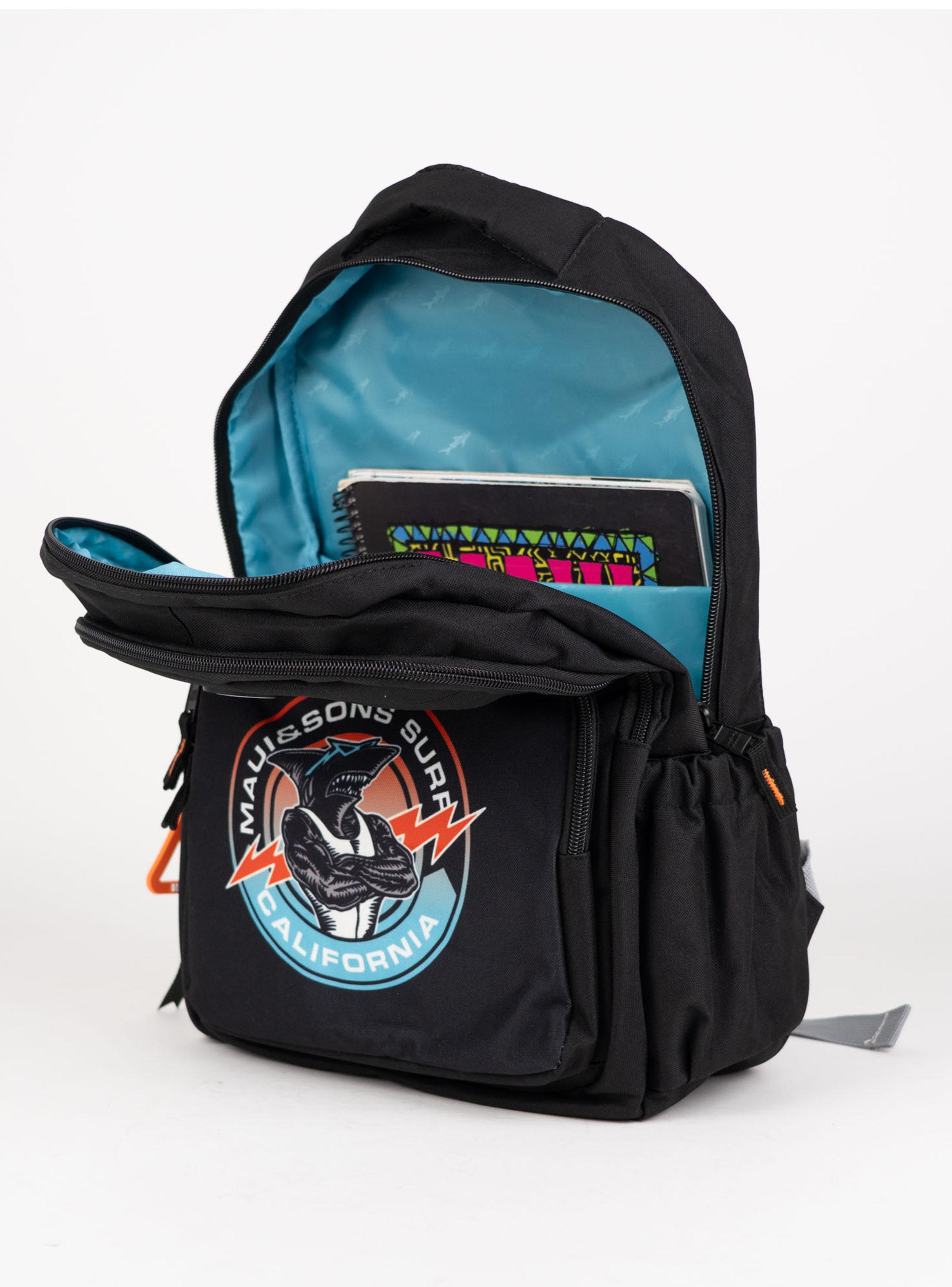 Mochila Escolar Black con Estampado Shark-3