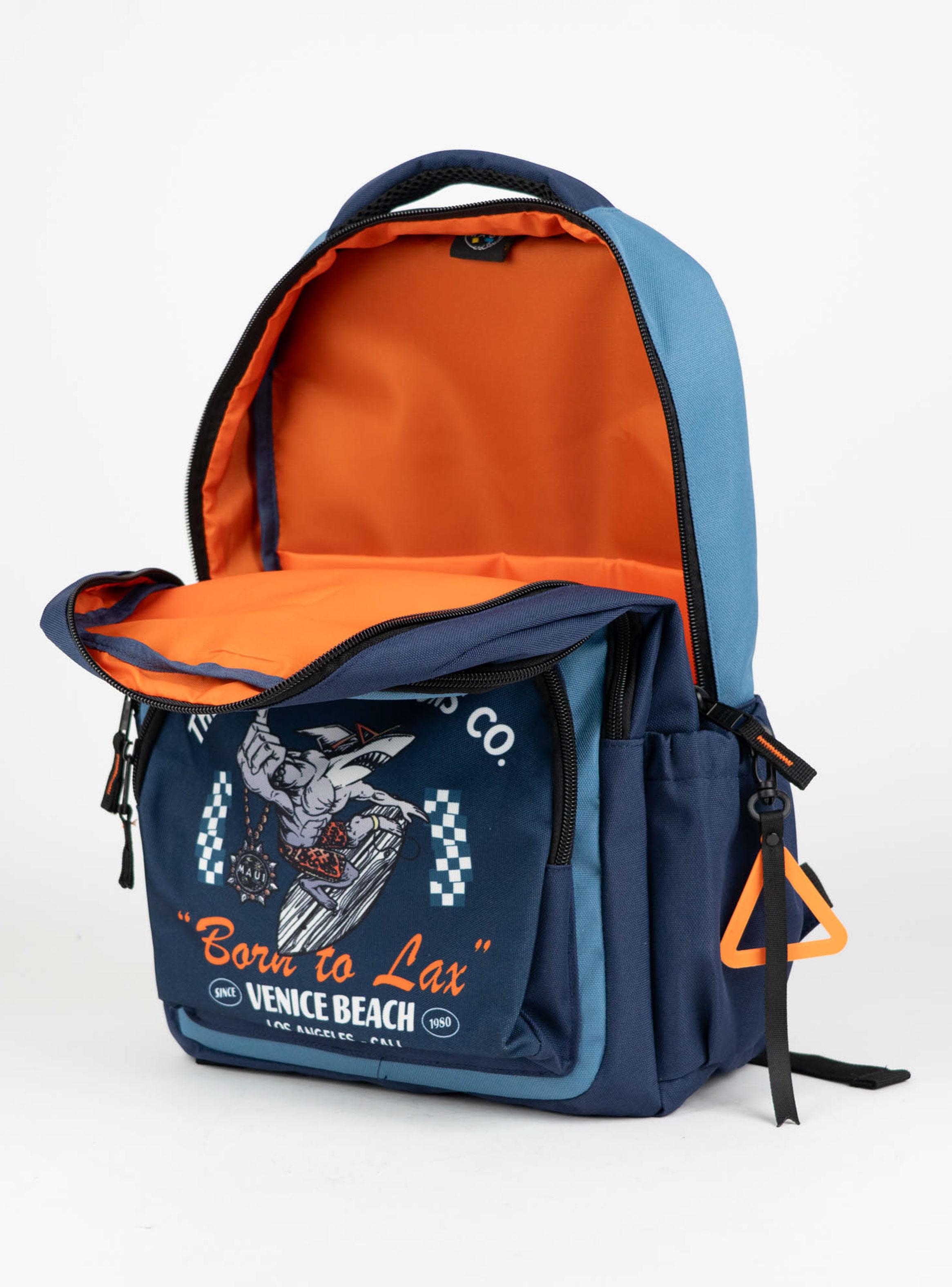 Mochila Escolar Blue con Shark Print-3