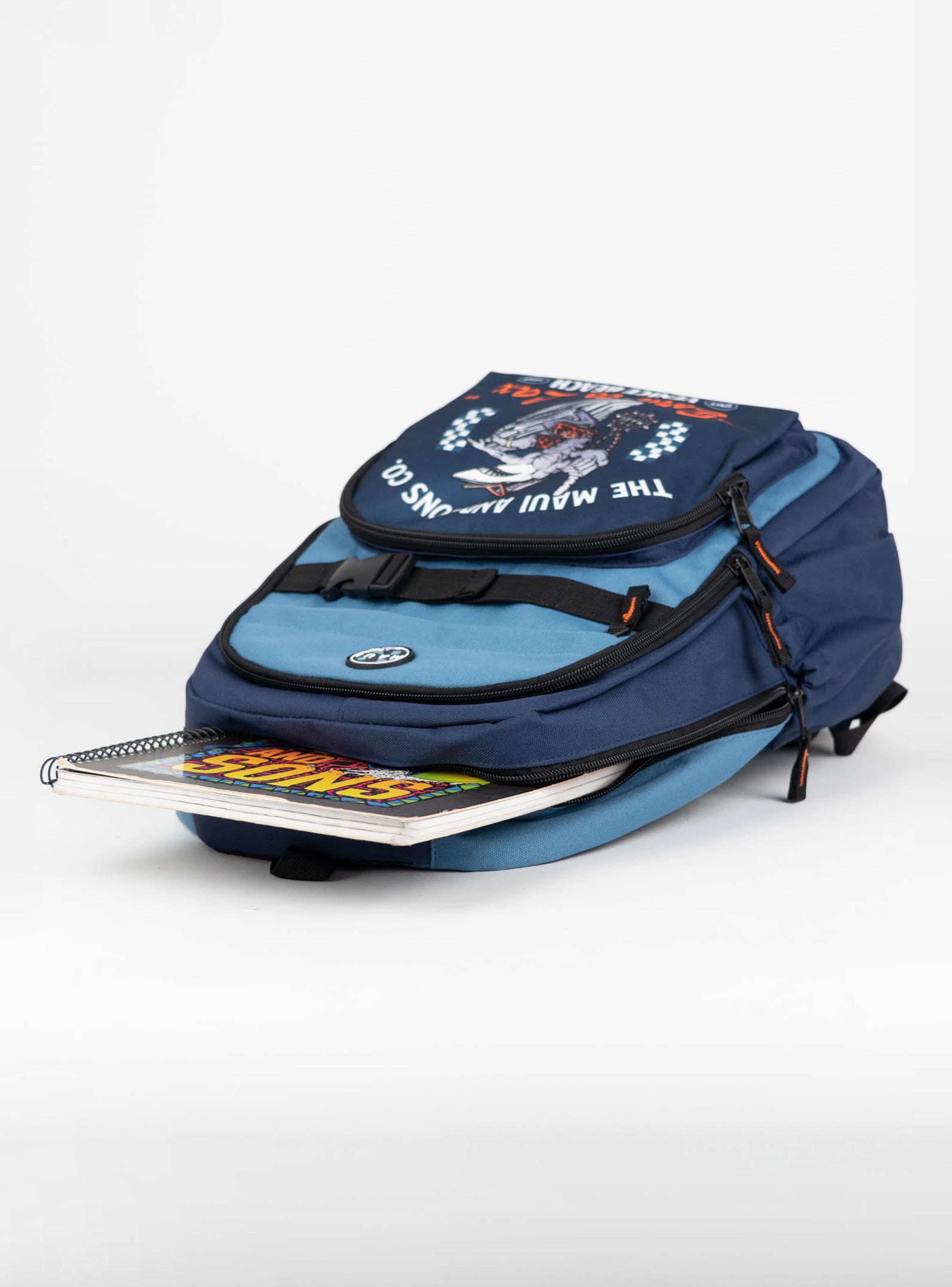 Mochila Escolar Blue con Shark Print-4