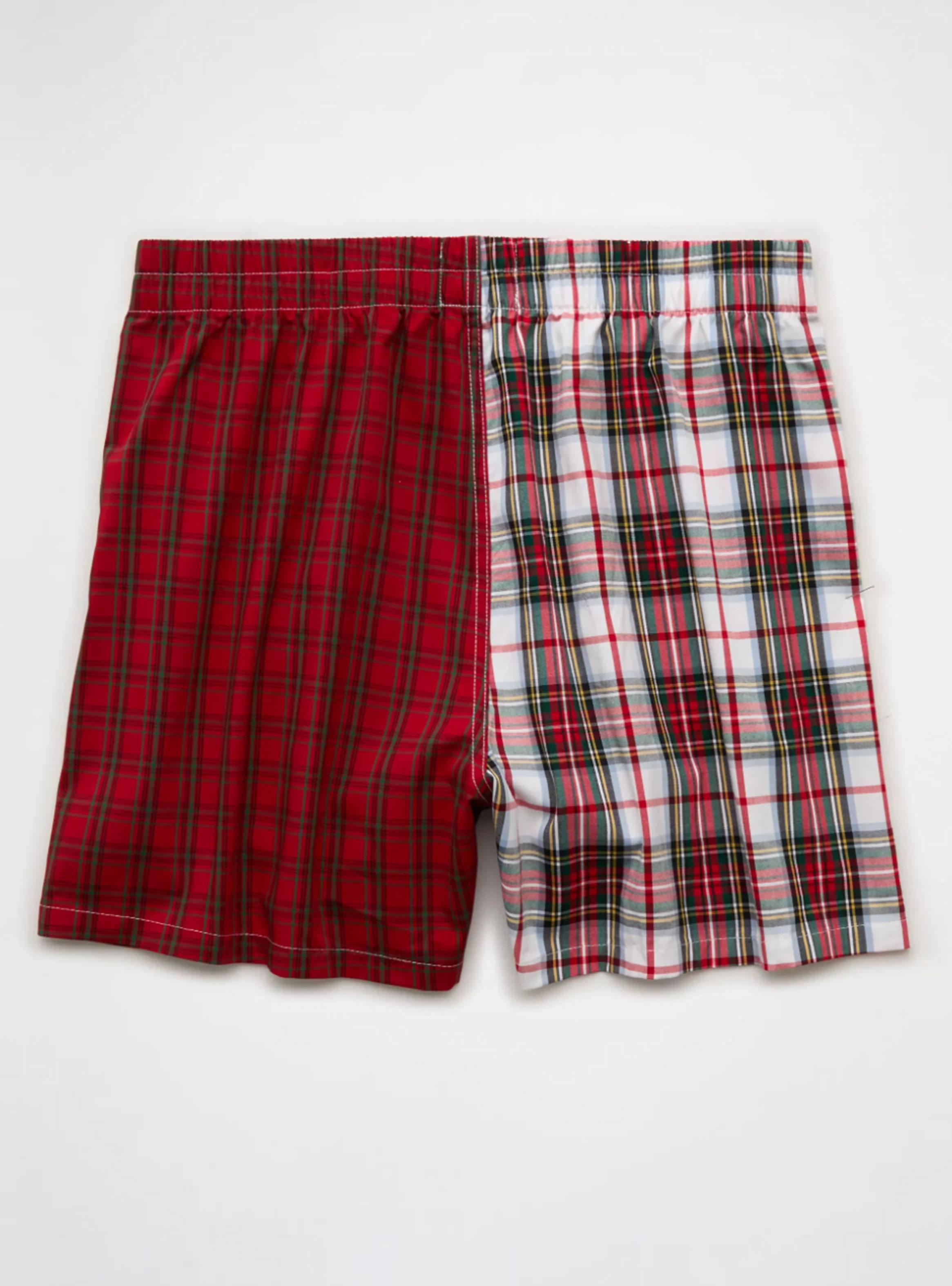 Boxer Short AE de Diseño Escocés con Bolsillo-3