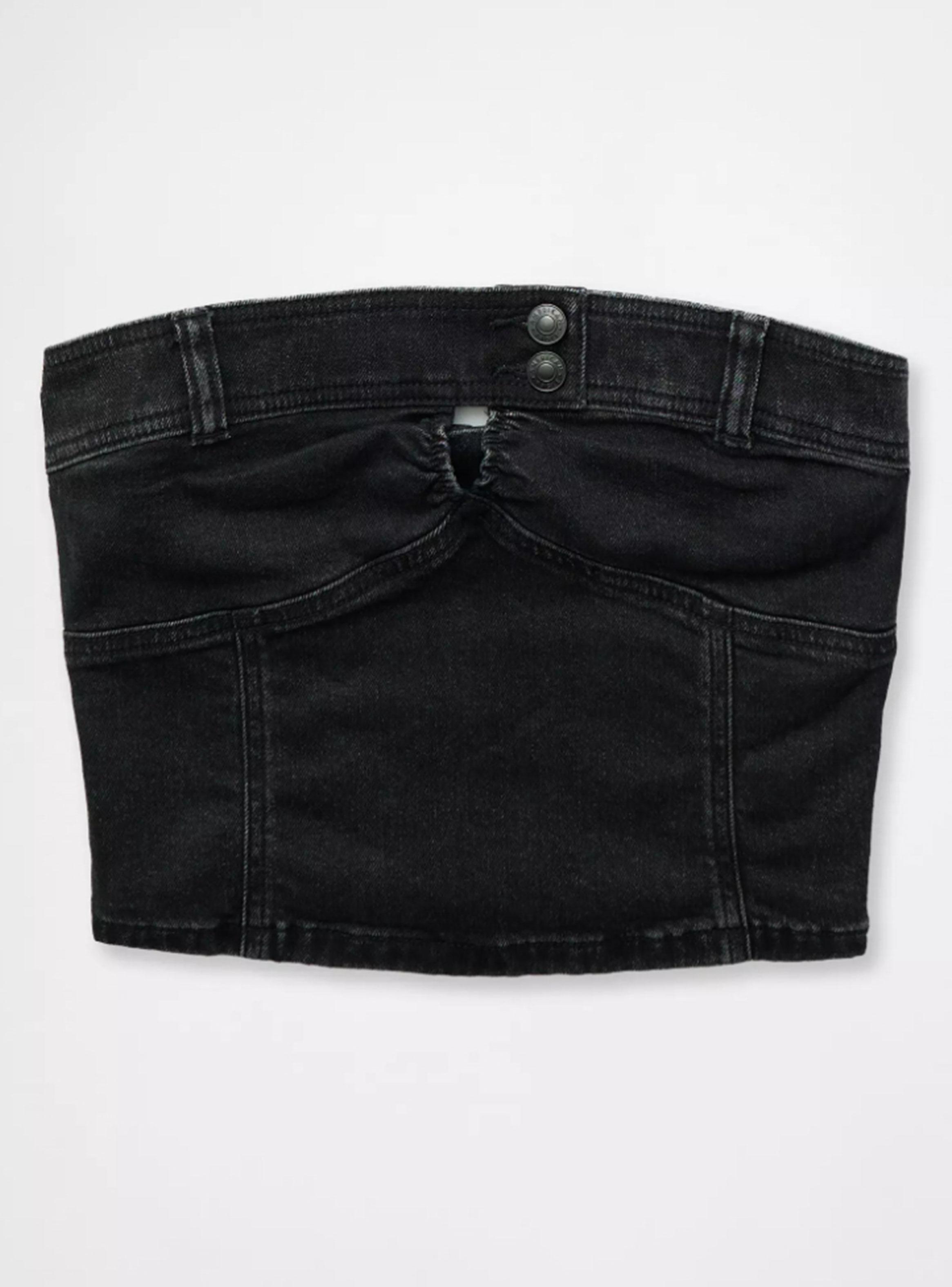 Top Tubo AE Cropped de Denim-2