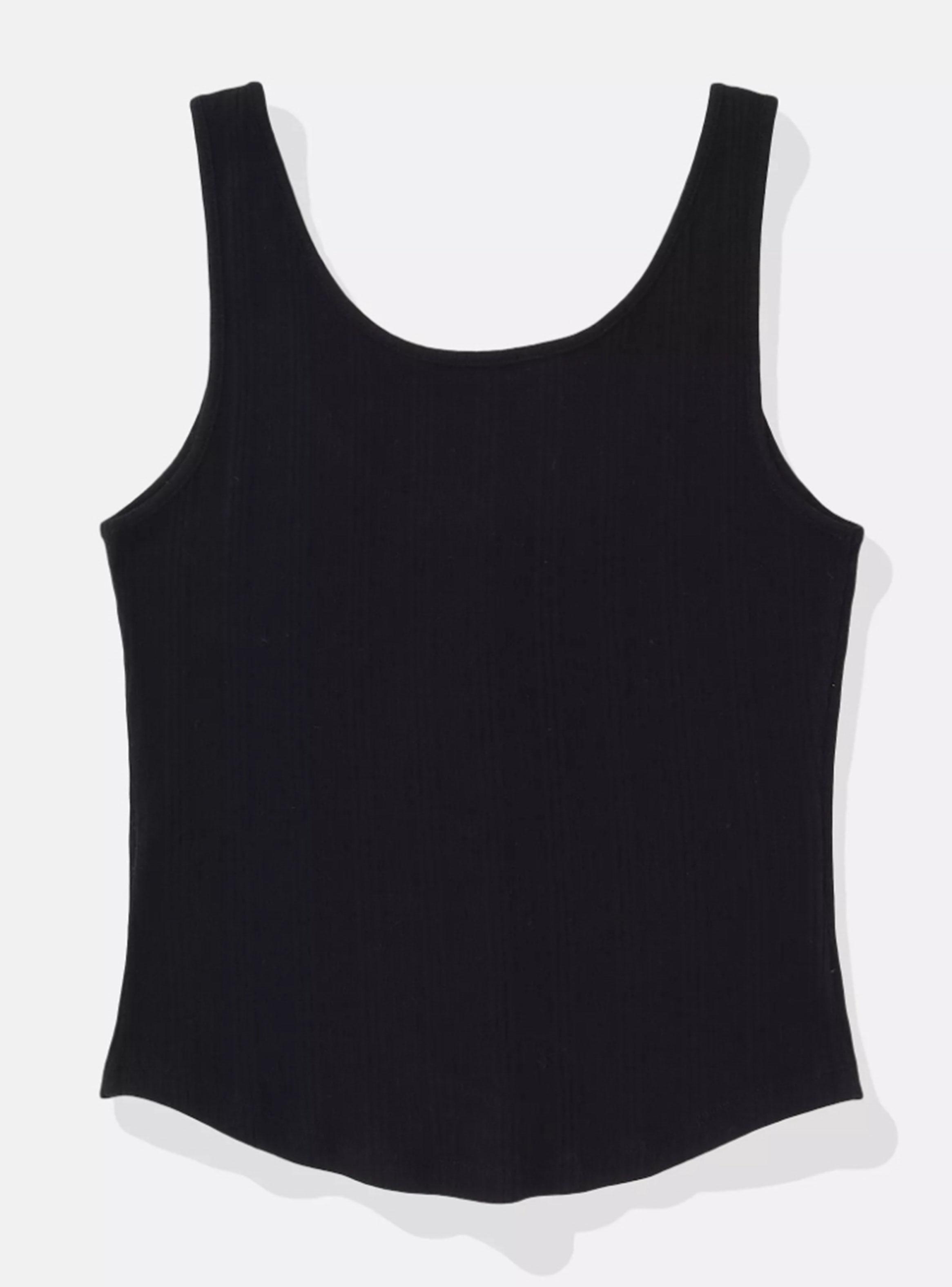 Top AE Ribbed Button sin Mangas-3