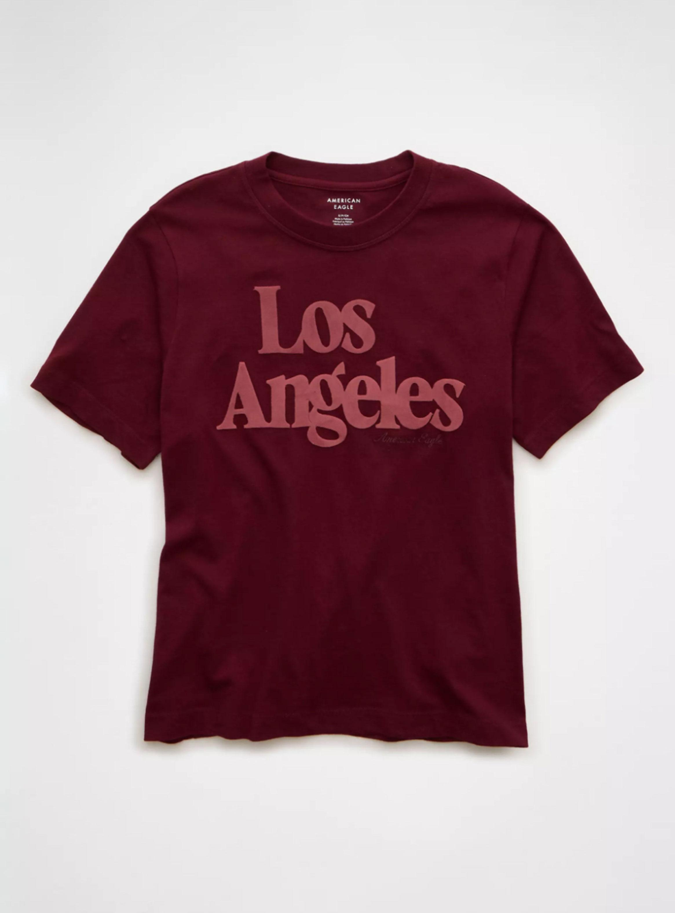 Polera AE Gráfica de Terciopelo de ​​Los Ángeles-2