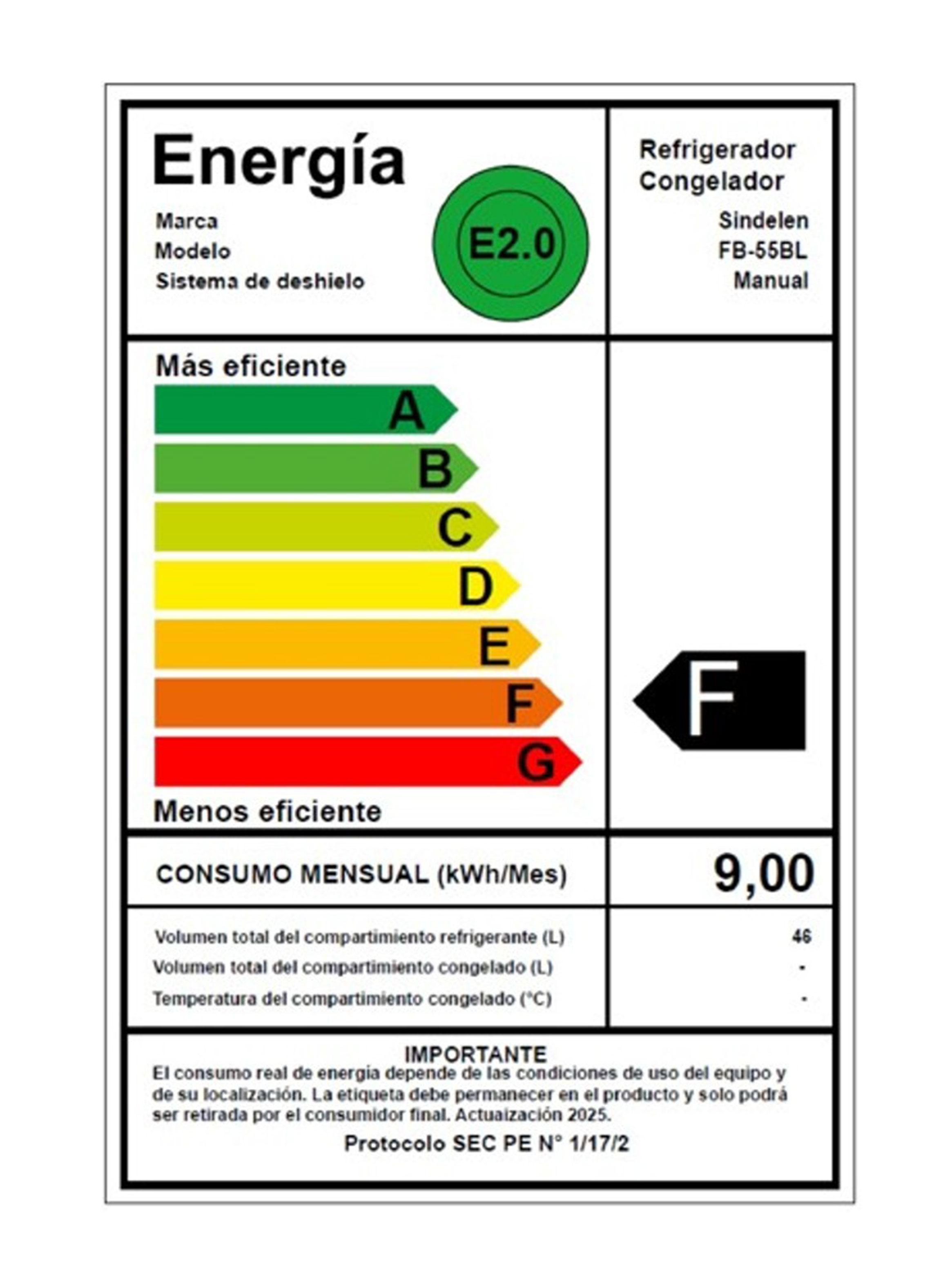 Frigobar con Llave Frío Directo 46 Litros FB-55BL-3