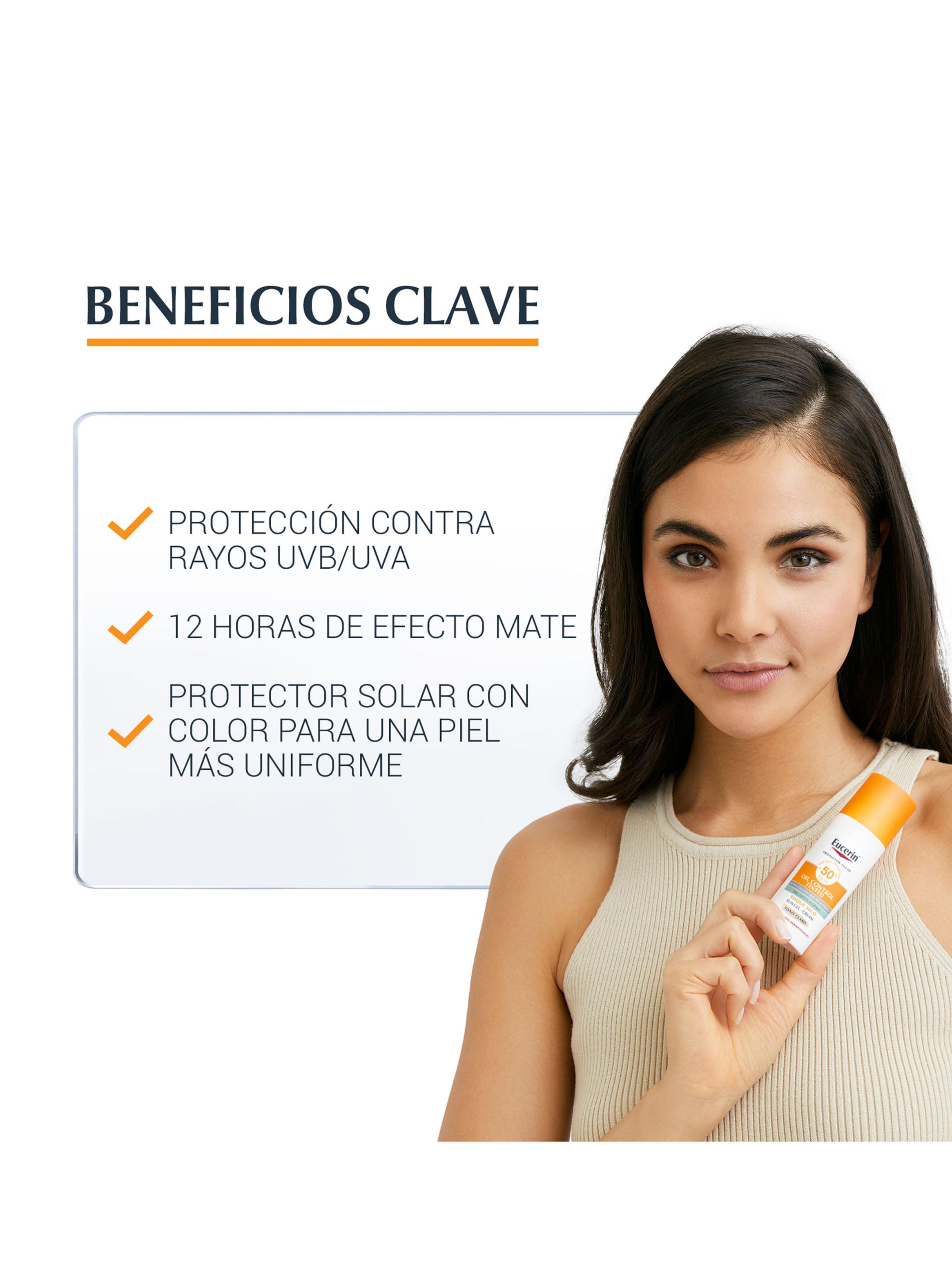 Protector Solar Oil Control Tono Claro Facial FPS50+ 50ml-2