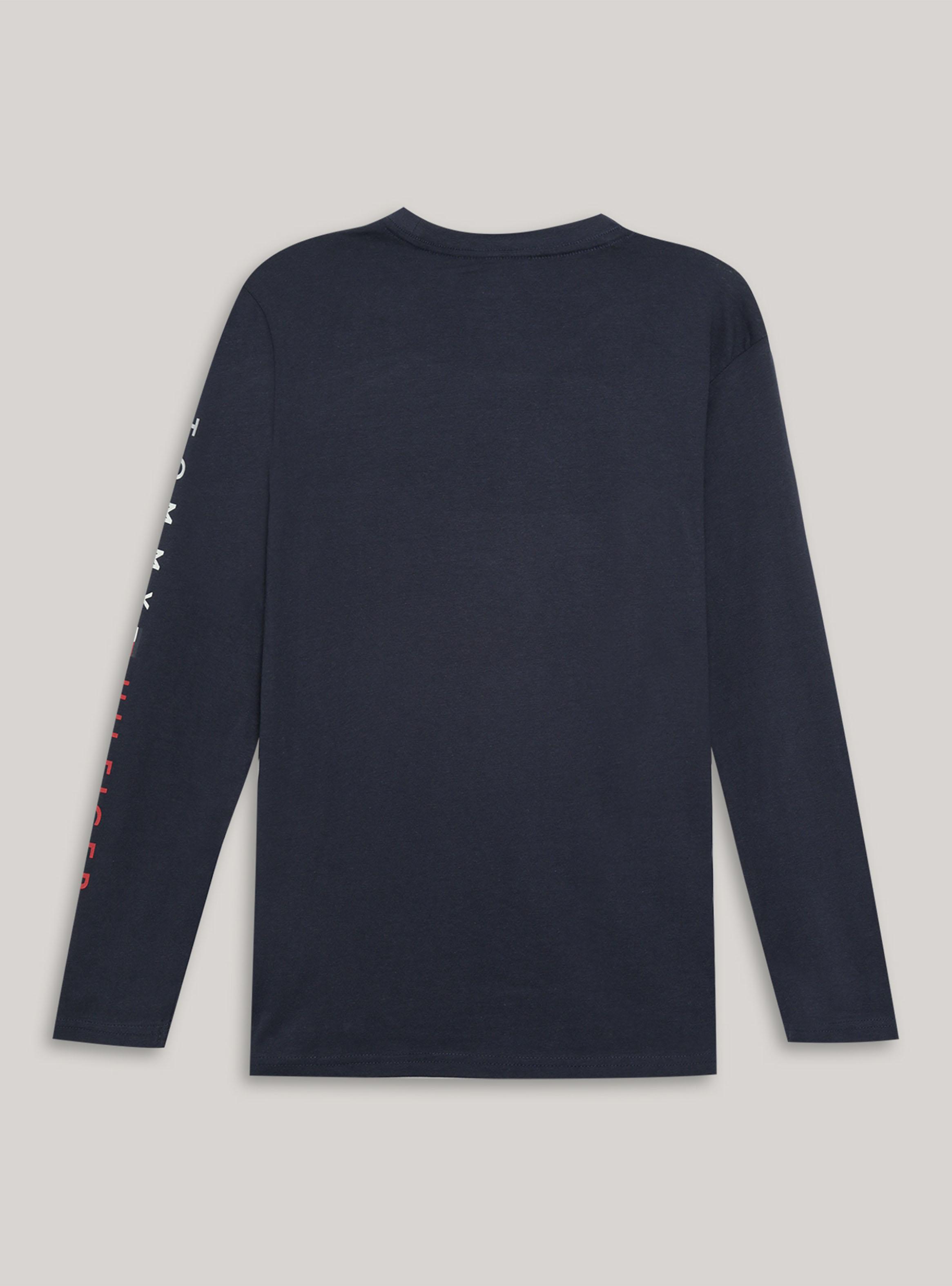 Polera Detalle Logo Tipográfico Color en Manga-1