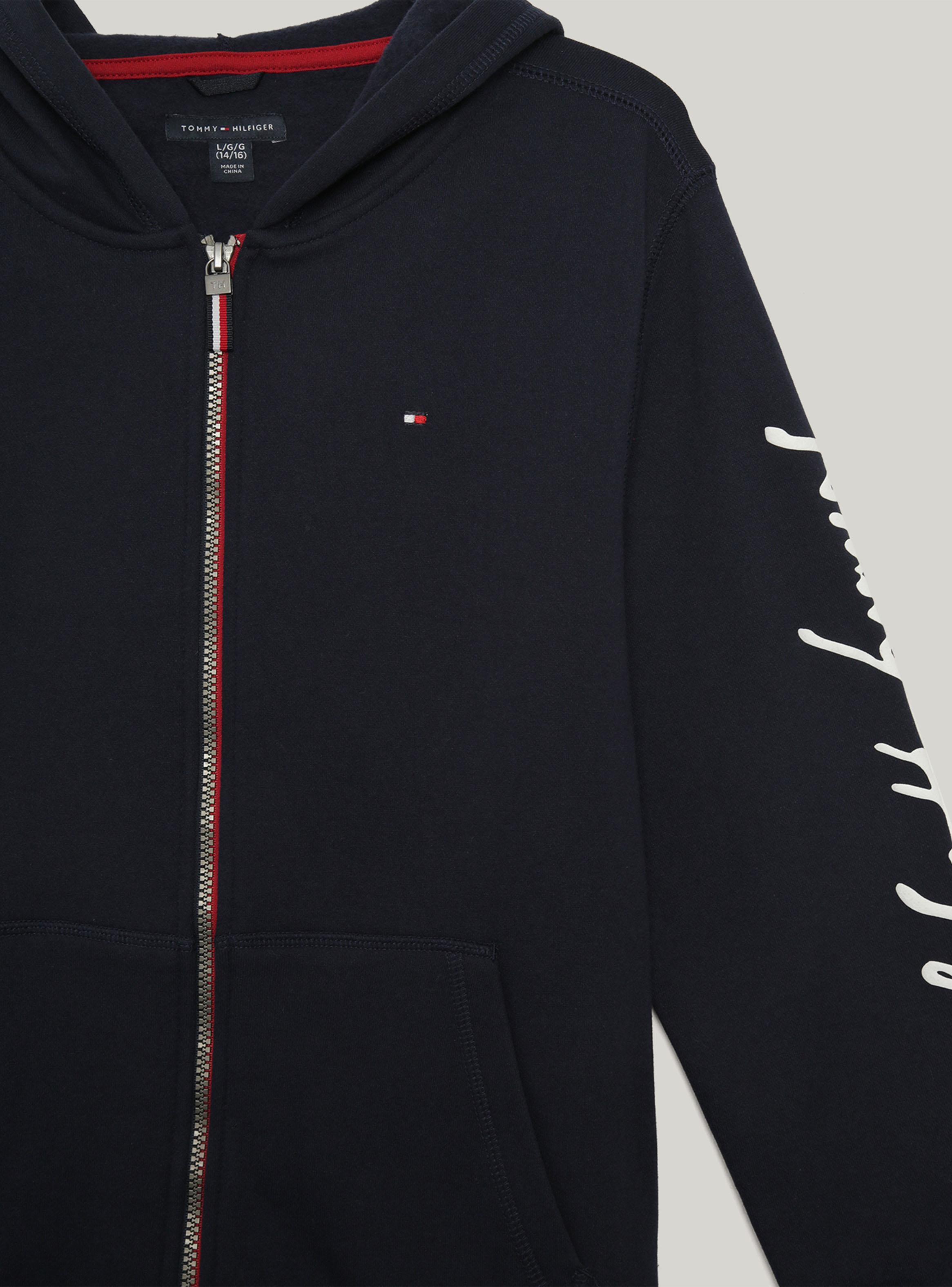 Polerón Cierre Color con Logo Script en Manga-3