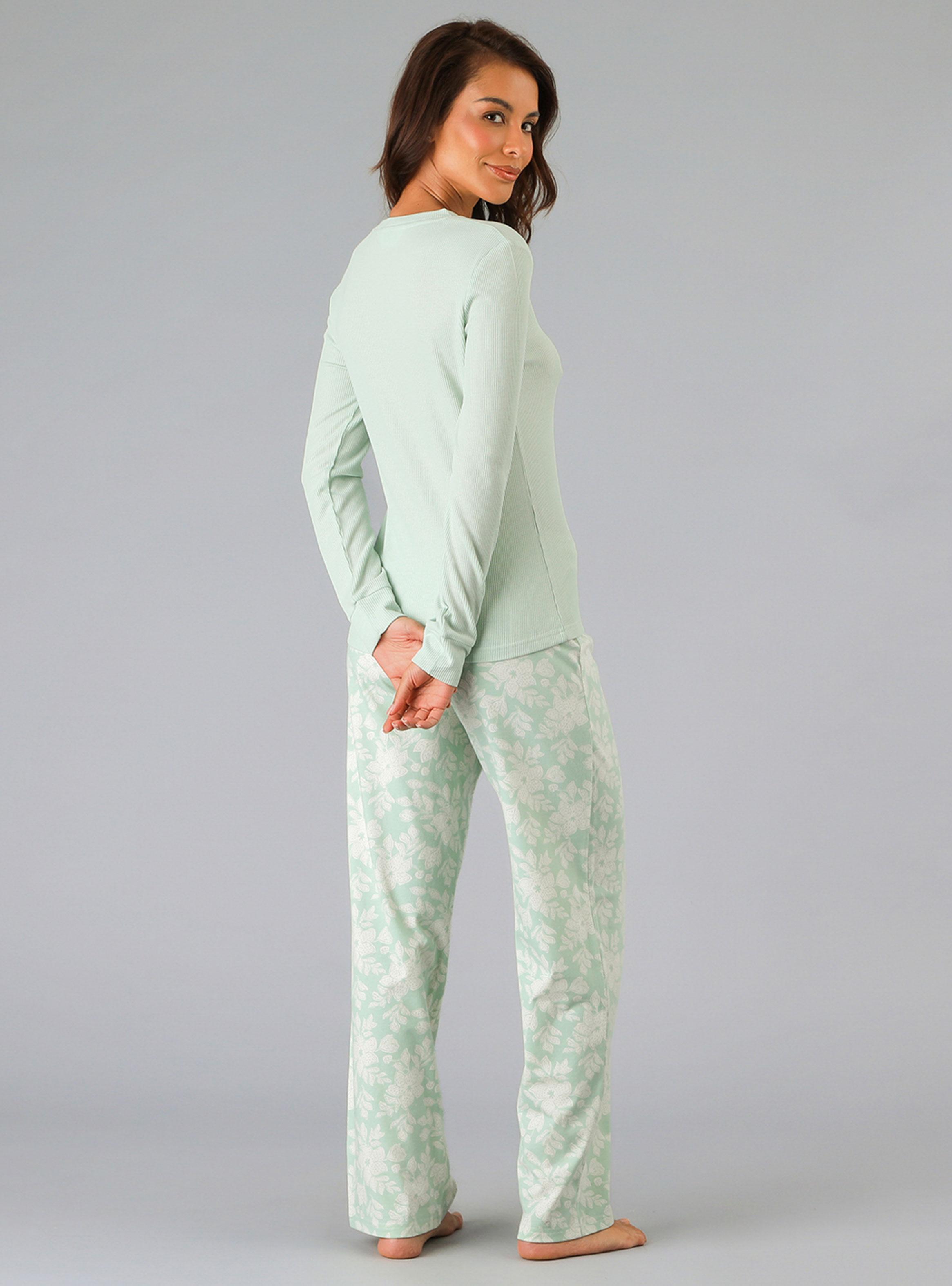 Pijama Polera Rib con Pata y Broche-1
