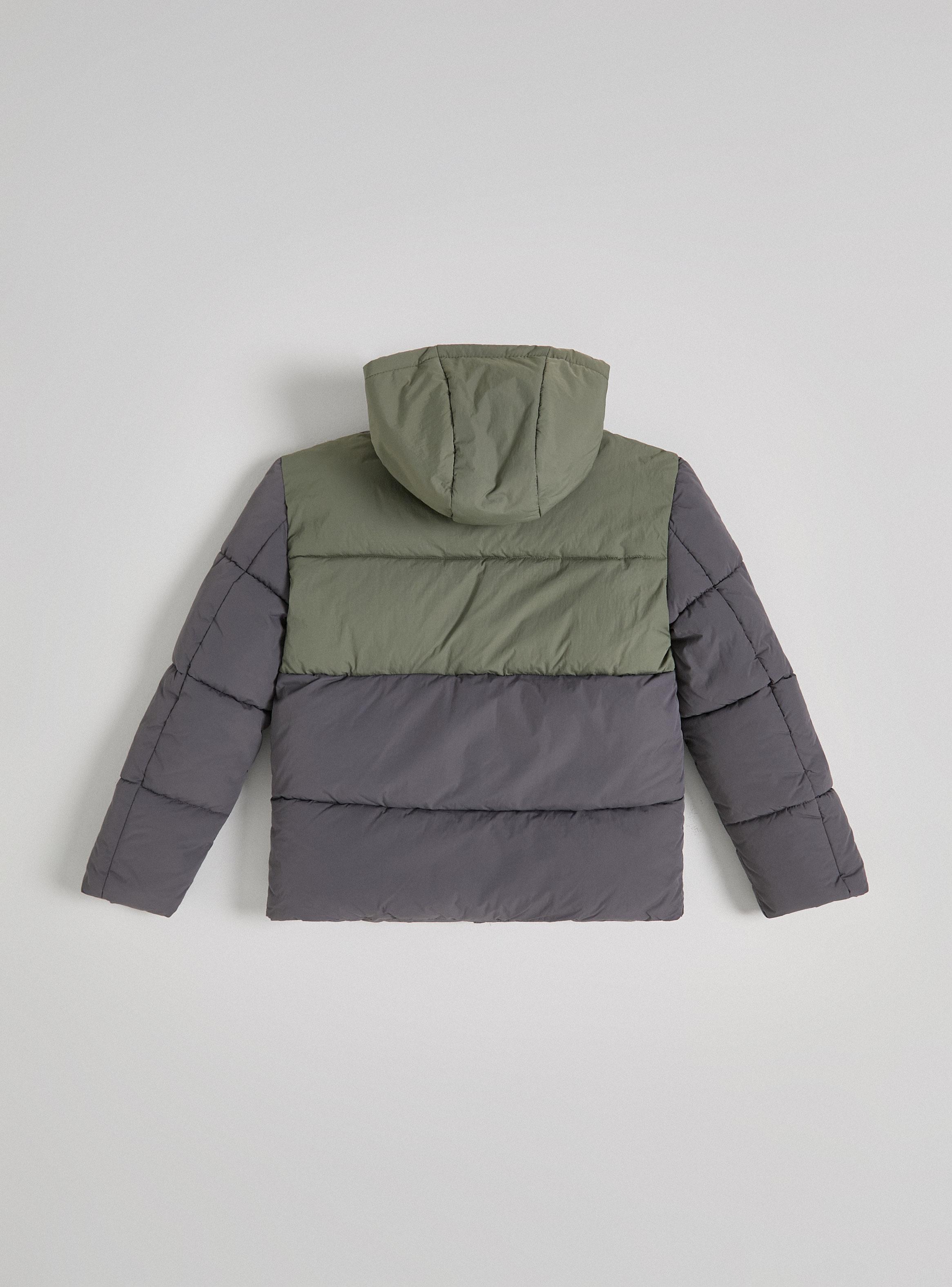 Parka Capucha Contraste y Cierre Snaps-2