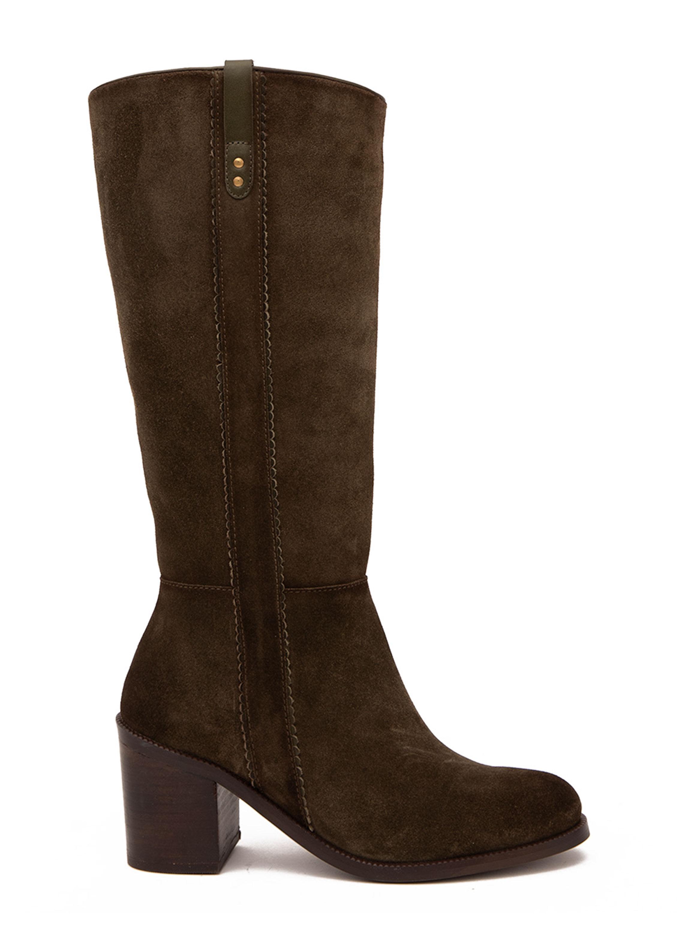 Bota Cuero Chiara 660743 Olivo Mujer-1
