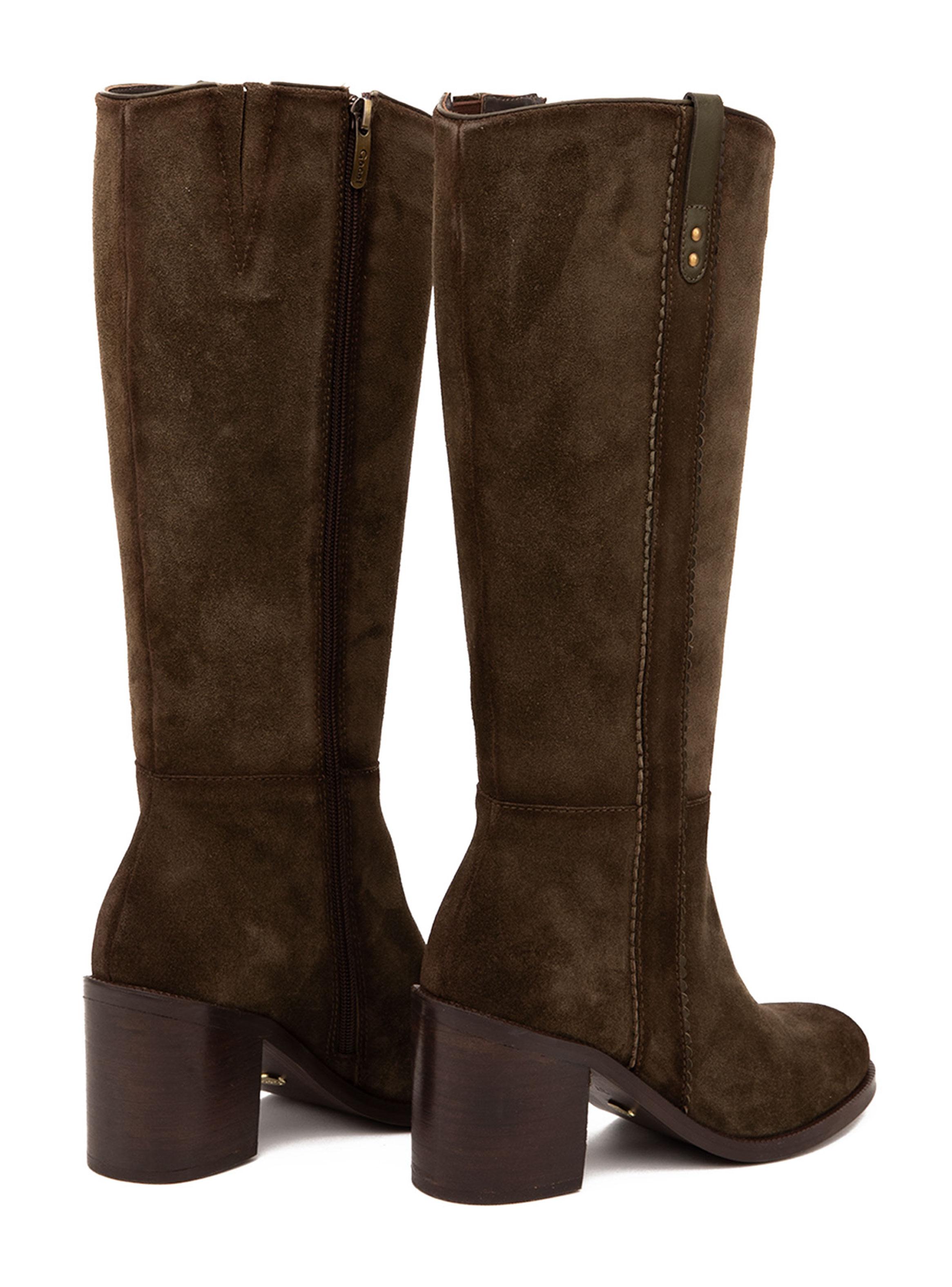 Bota Cuero Chiara 660743 Olivo Mujer-3