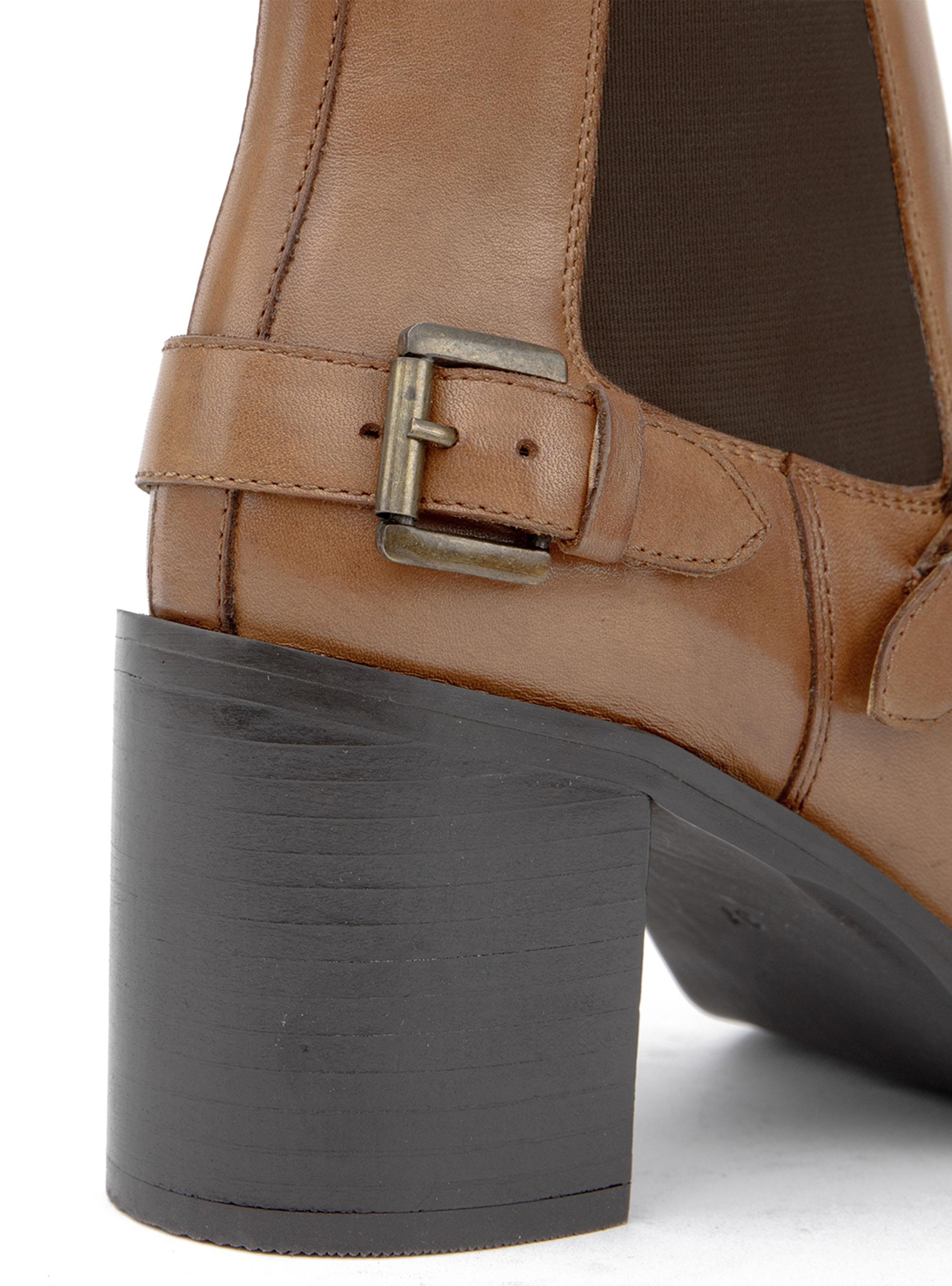 Botín Cuero Piarina 660968 Tostado Mujer-3