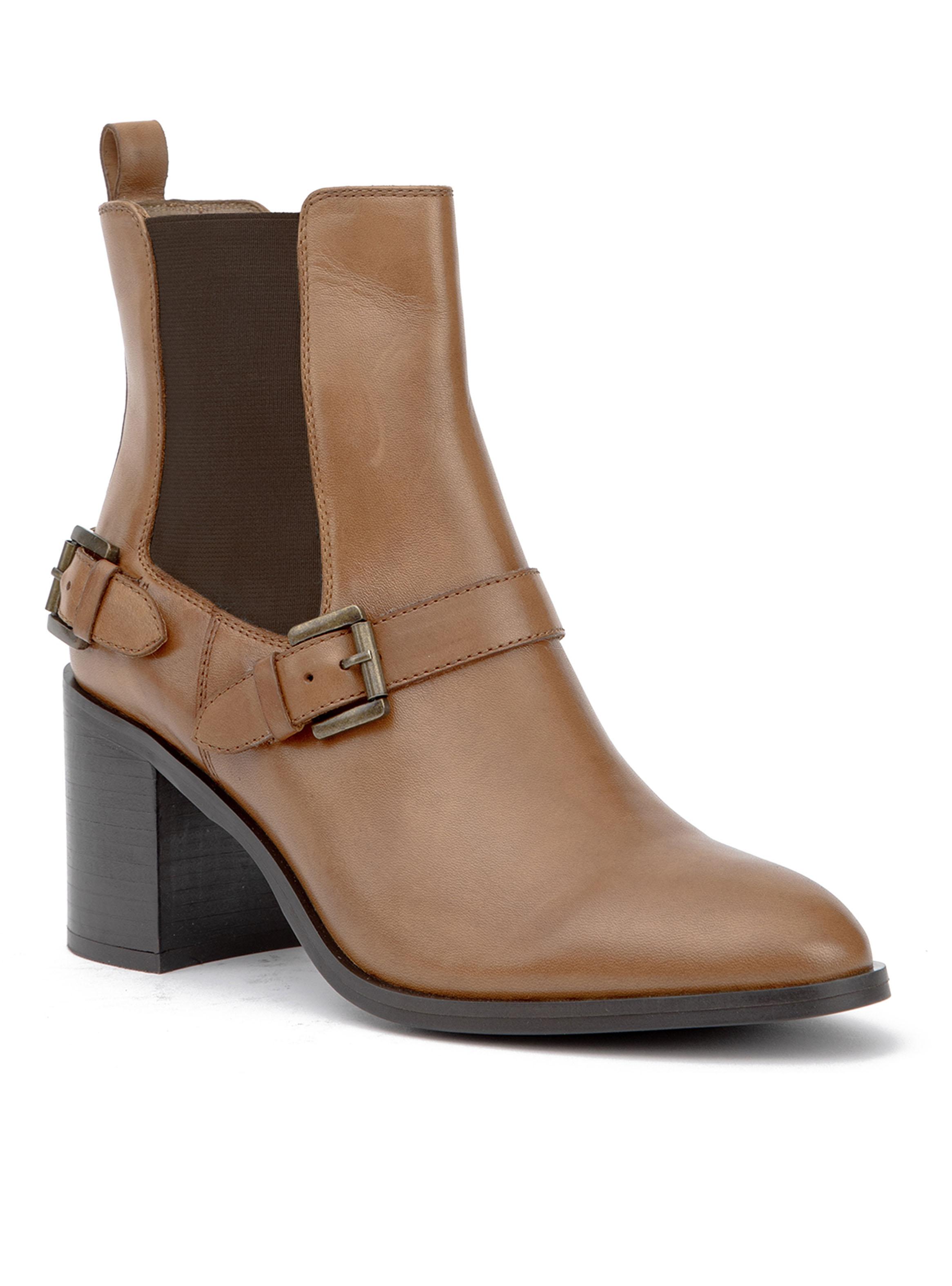 Botín Cuero Piarina 660968 Tostado Mujer-2