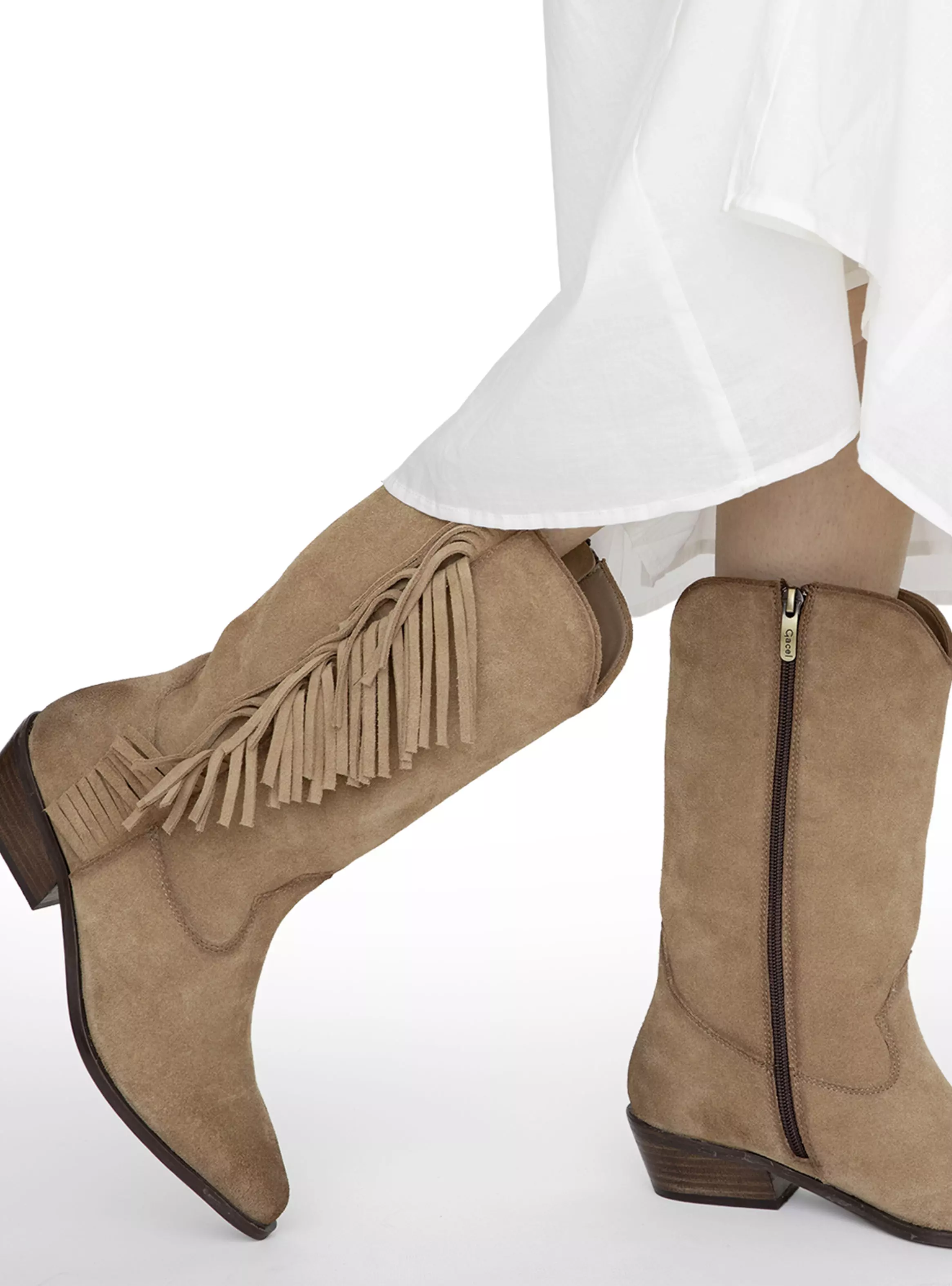 Bota Wyoming Taupe 661055 Cuero Mujer-0