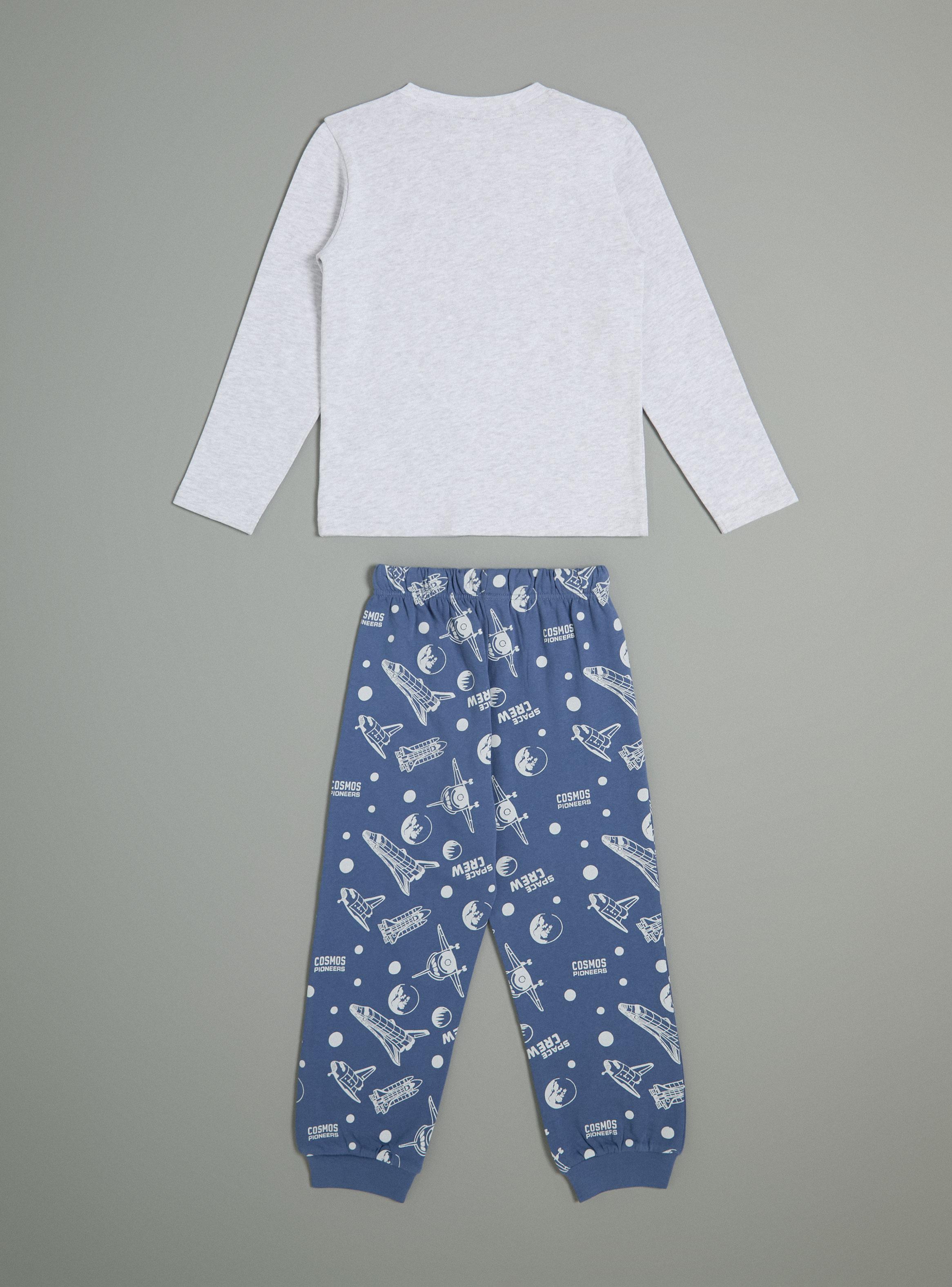 Pijama con Estampado de Franela Niño-2