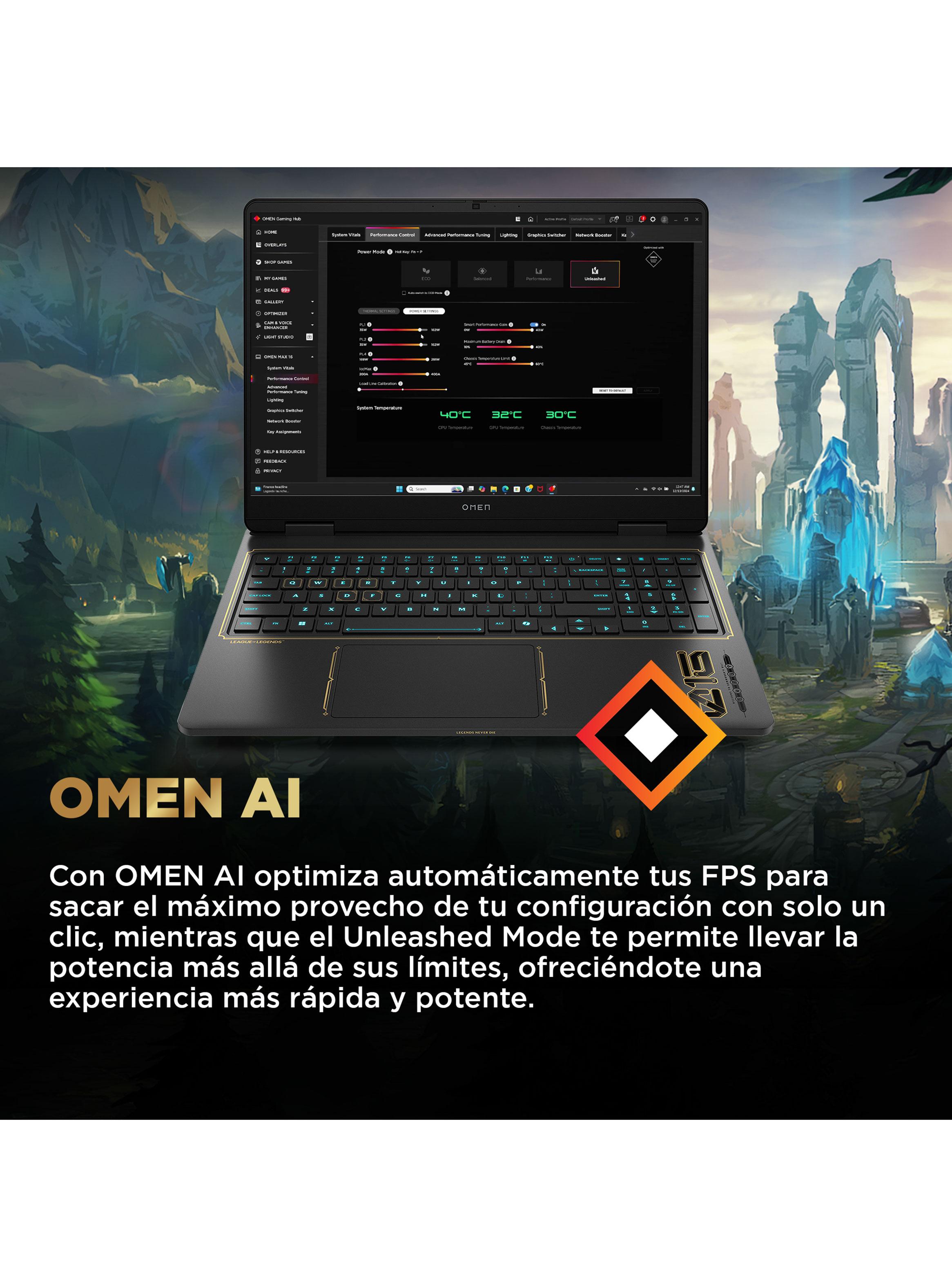 Notebook Gamer Omen Intel Core i7 16GB RAM 1TB SSD RTX 5060 16' 240Hz League of Legends Ed Limitada-7
