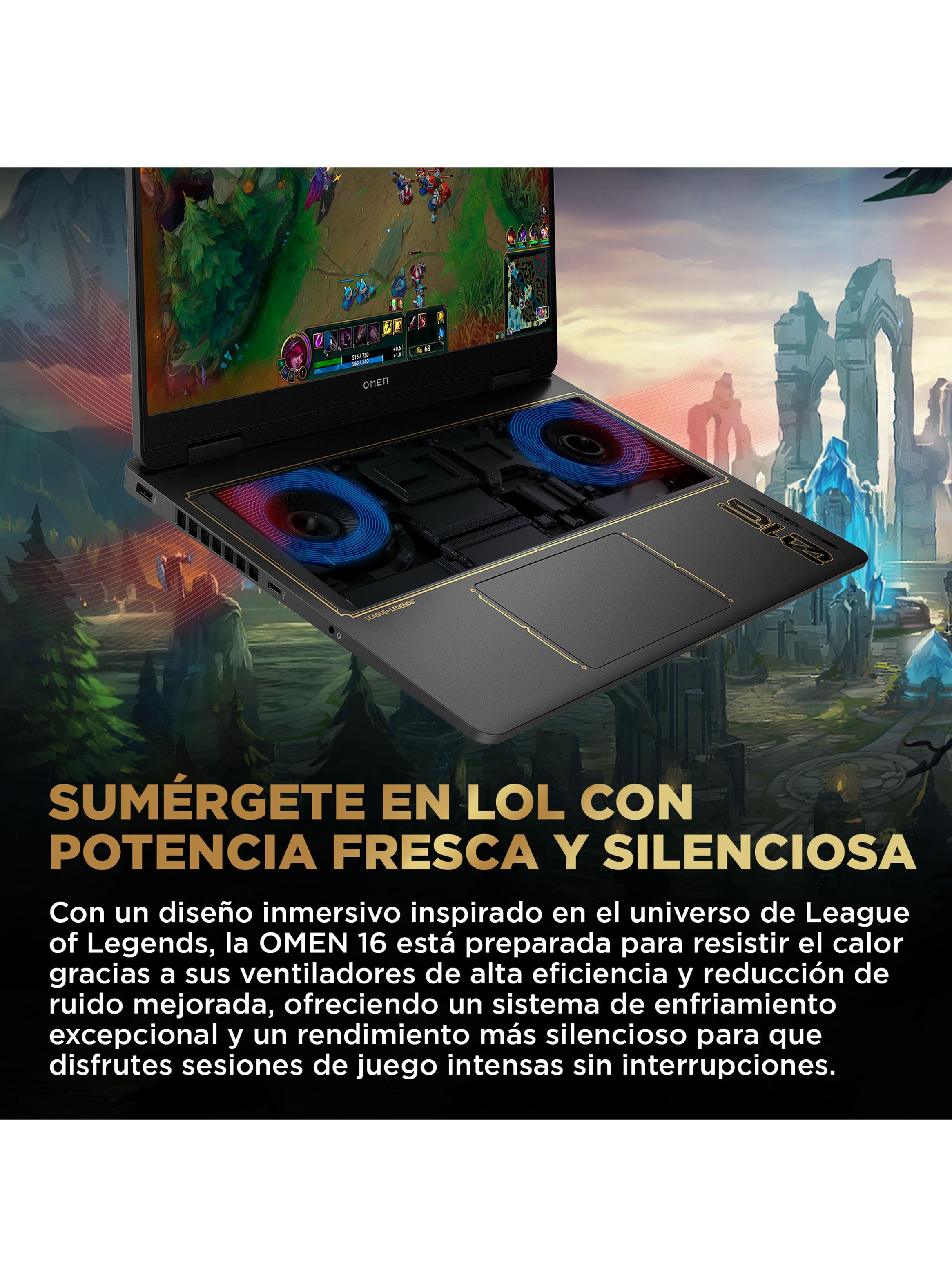 Notebook Gamer Omen Intel Core i7 16GB RAM 1TB SSD RTX 5060 16' 240Hz League of Legends Ed Limitada-9