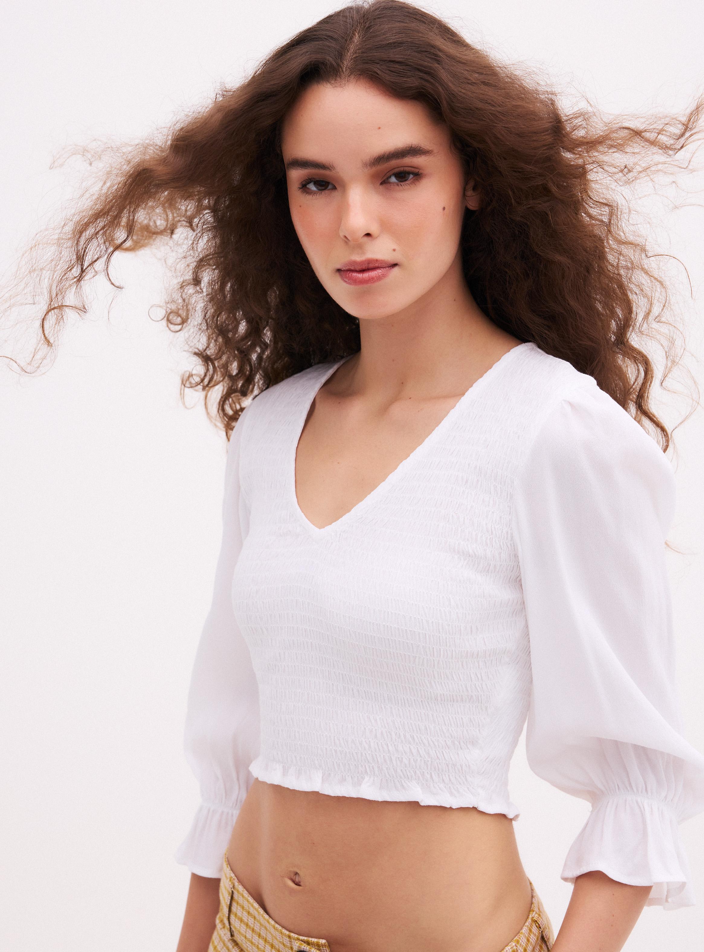 Blusa Panal Escote V-2