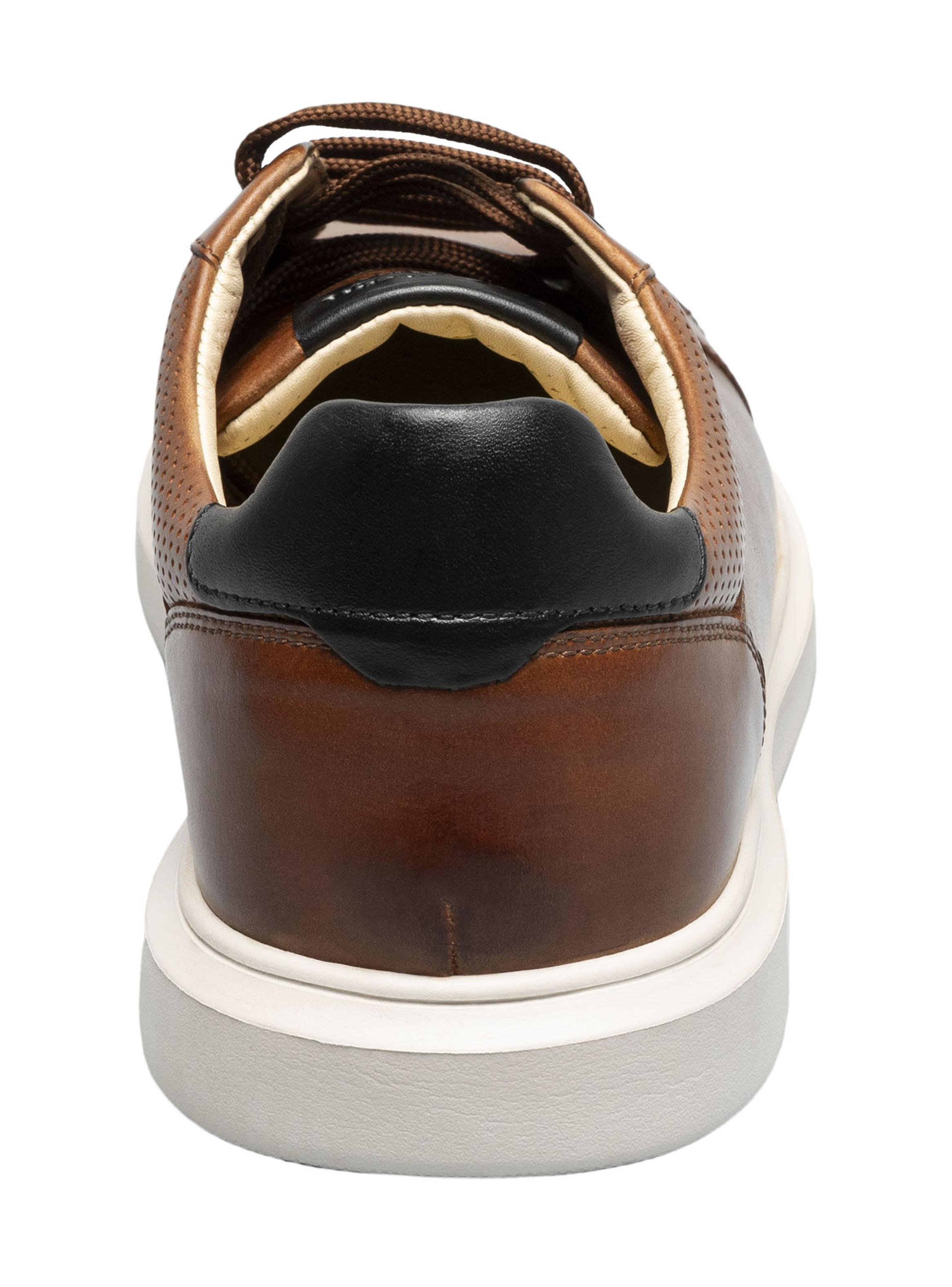 Zapatilla Urbana Cognac Social Lace Toe Sneake Cuero Hombre-2