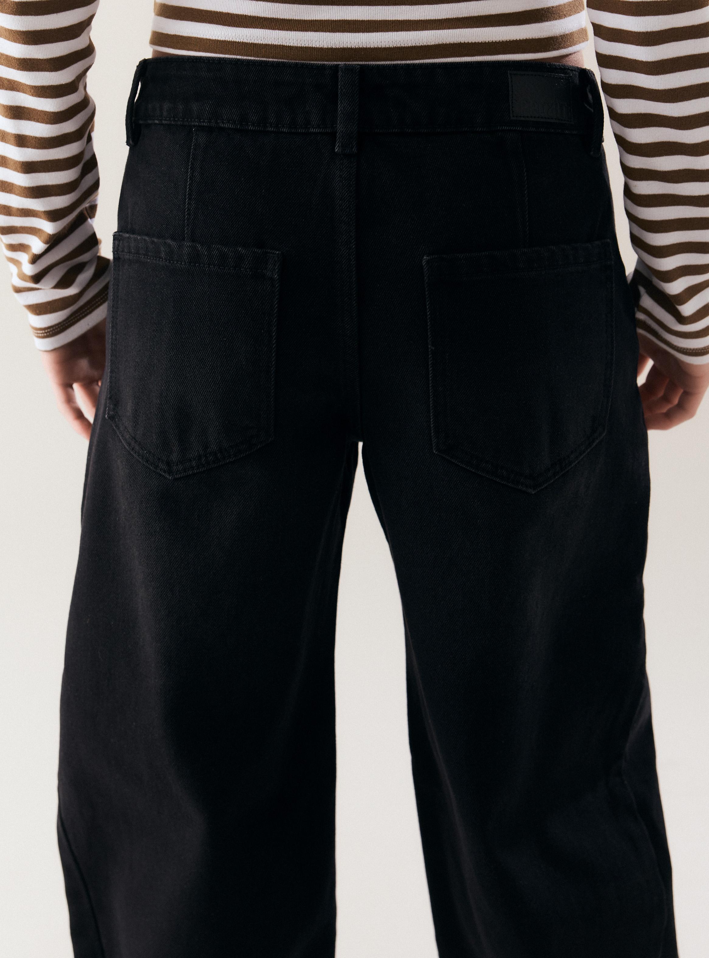 Jeans Balloon Tiro Alto con Cortes en Costados-3