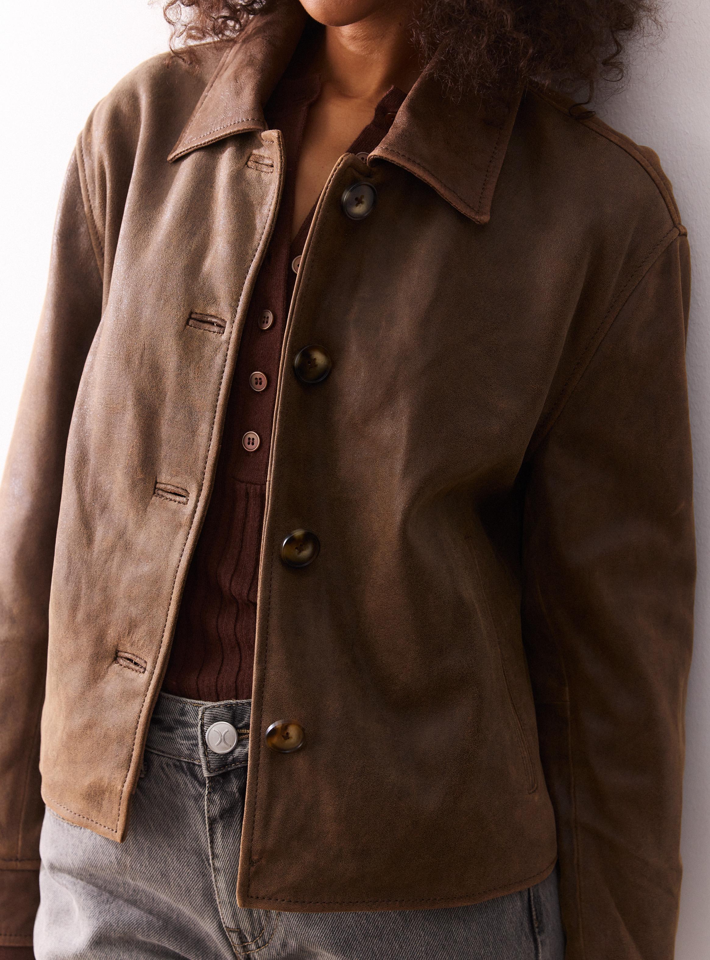 Chaqueta Cuero Desgastado-2