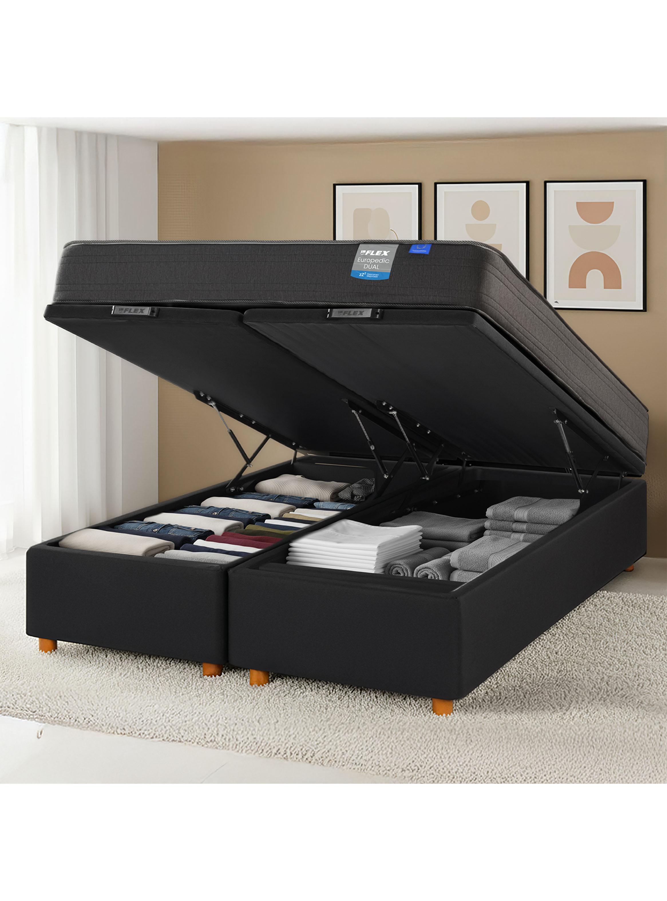 Cama Baúl Europedic Dual 2 Plazas Base Dividida-5