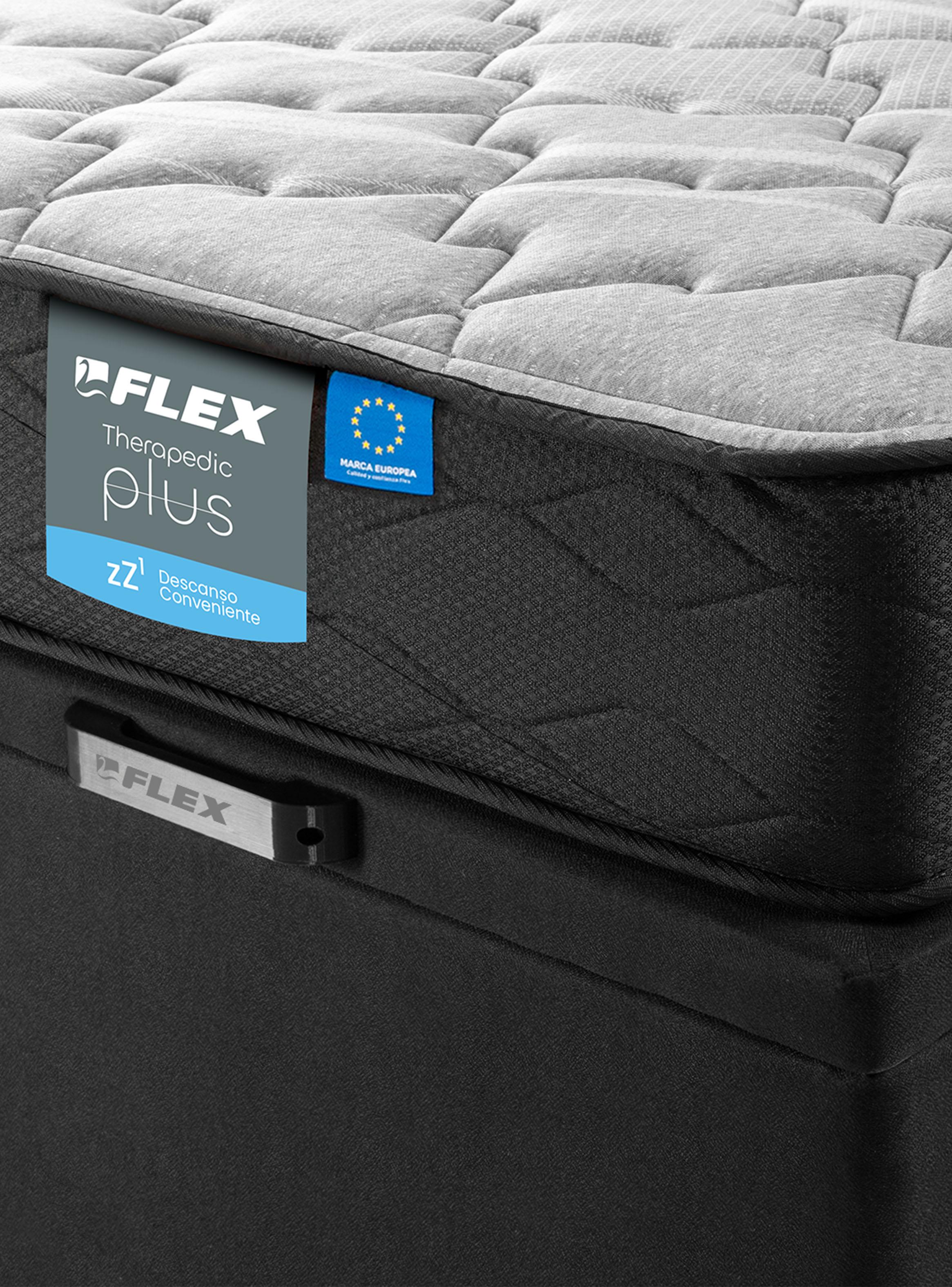 Cama Baúl Therapedic Plus 2 Plazas Base Dividida-3