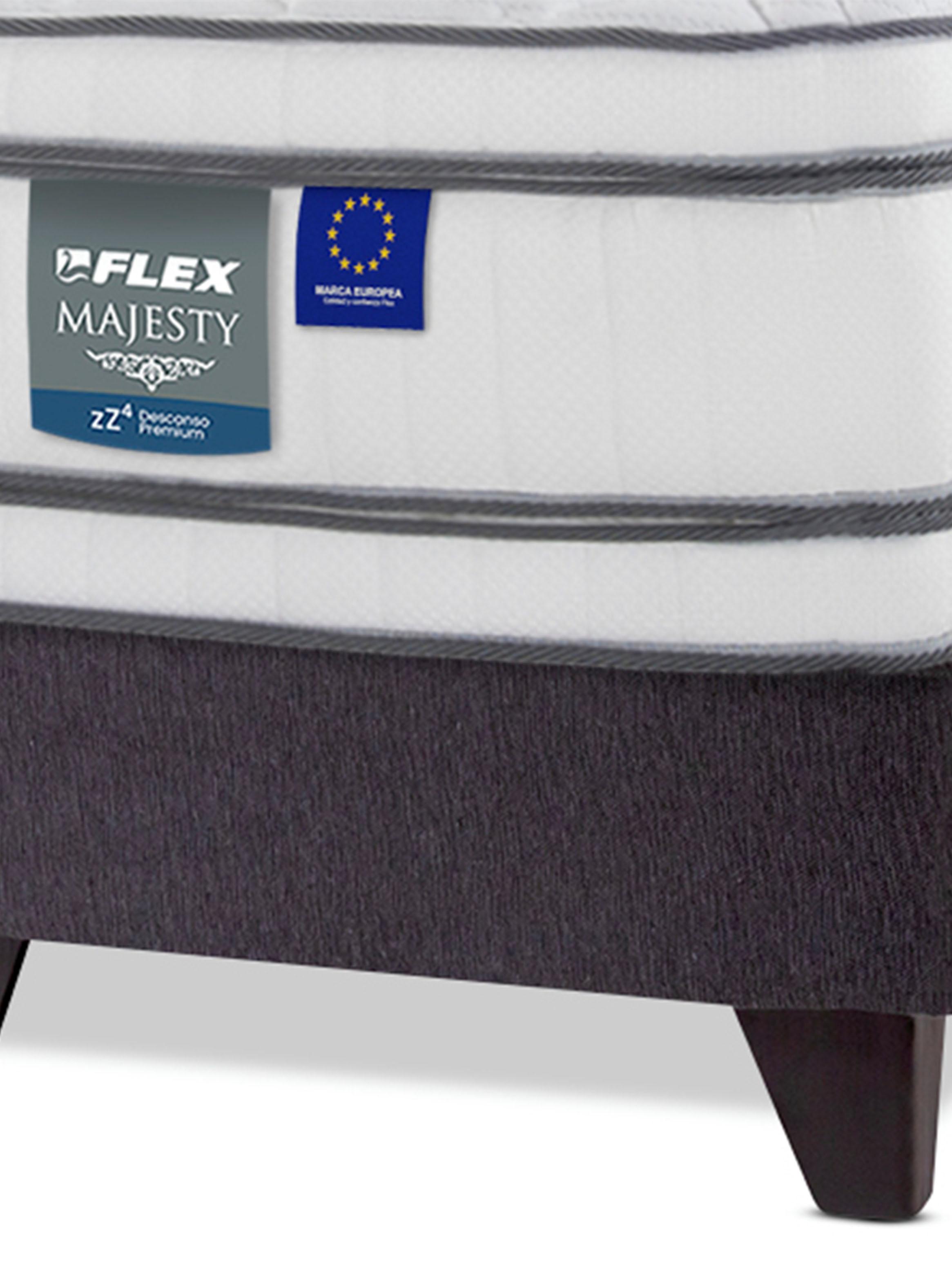 Cama Europea Majesty 2 Plazas Base Dividida + Respaldo Colonia-3