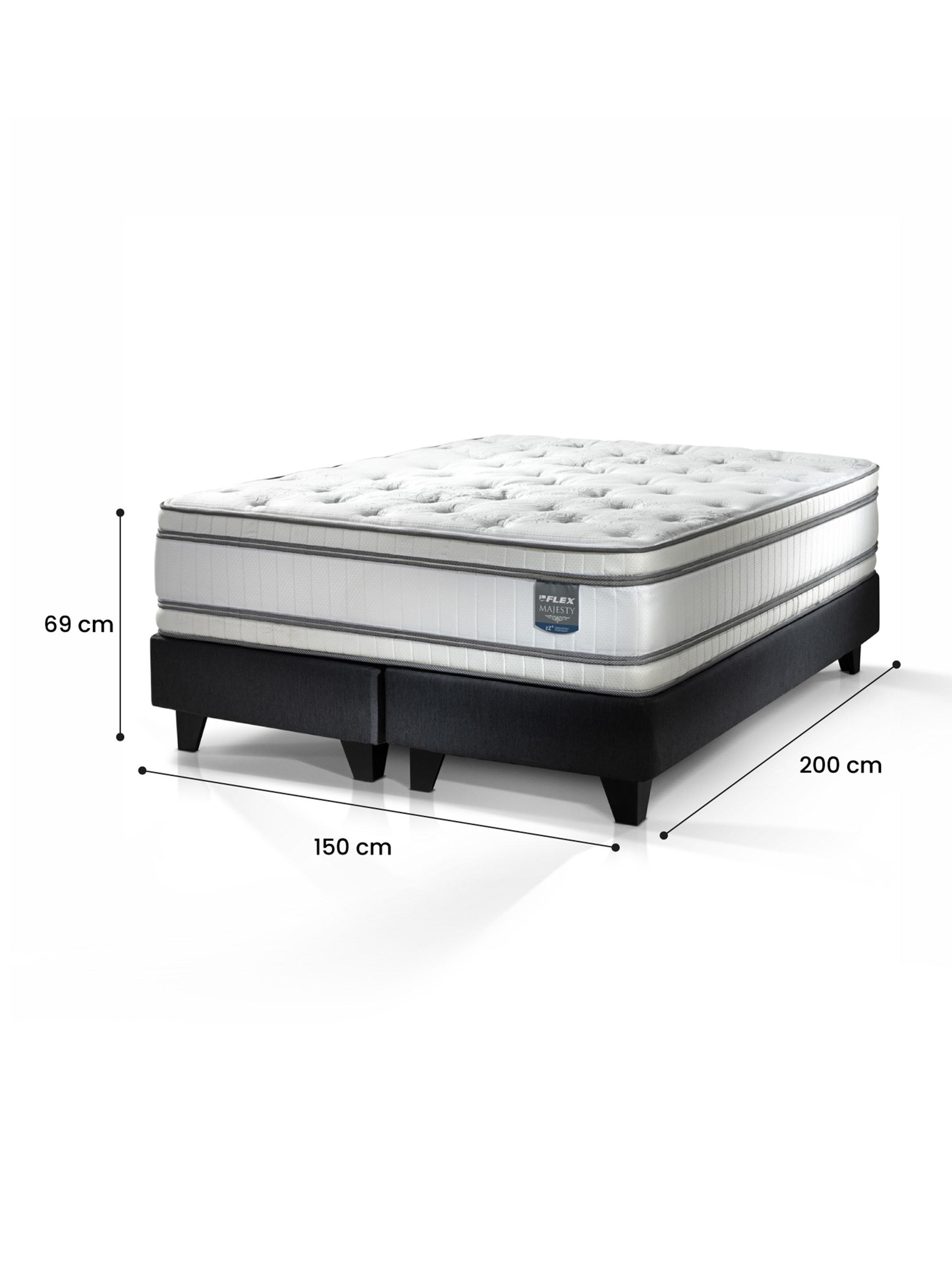 Cama Europea Majesty 2 Plazas + Respaldo Colonia-1