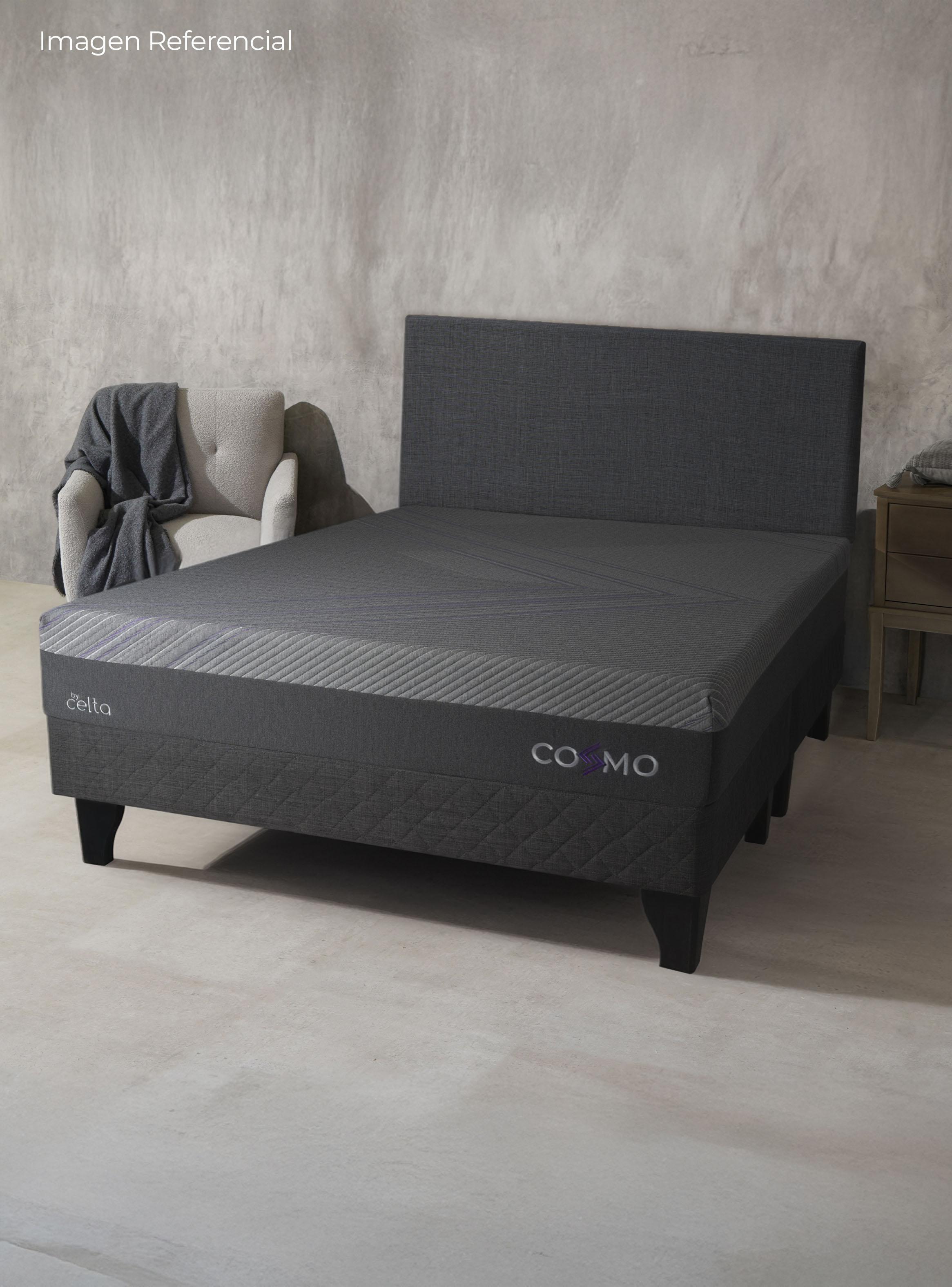 Cama Europea Cosmos 2 Plazas Base Dividida + Respaldo-5