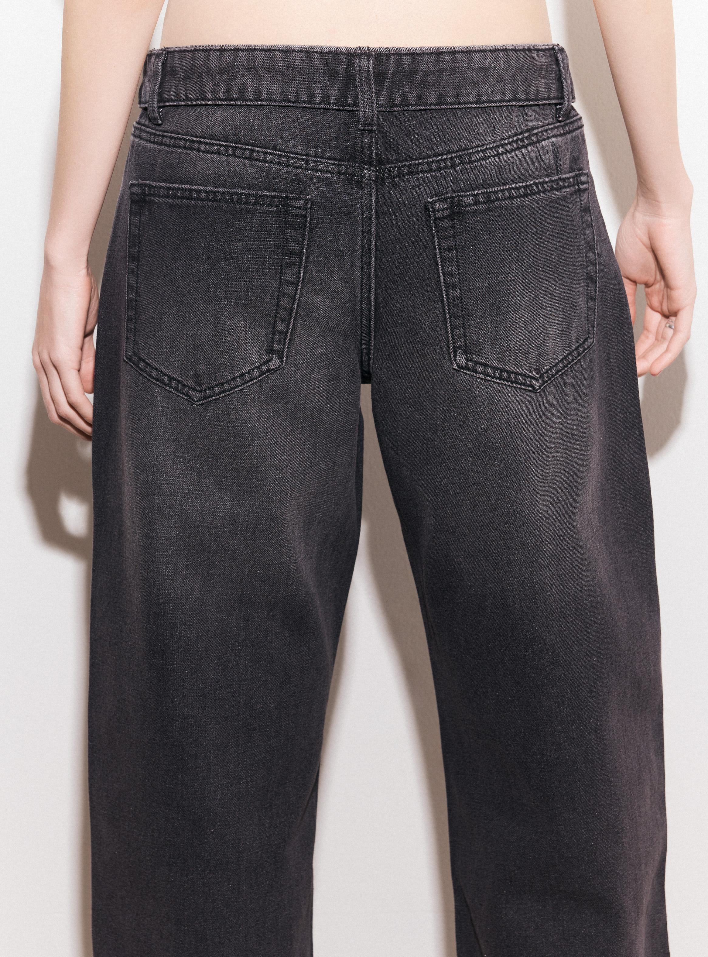 Jeans Baggy con Dobladillo y Pretina Doblada-3