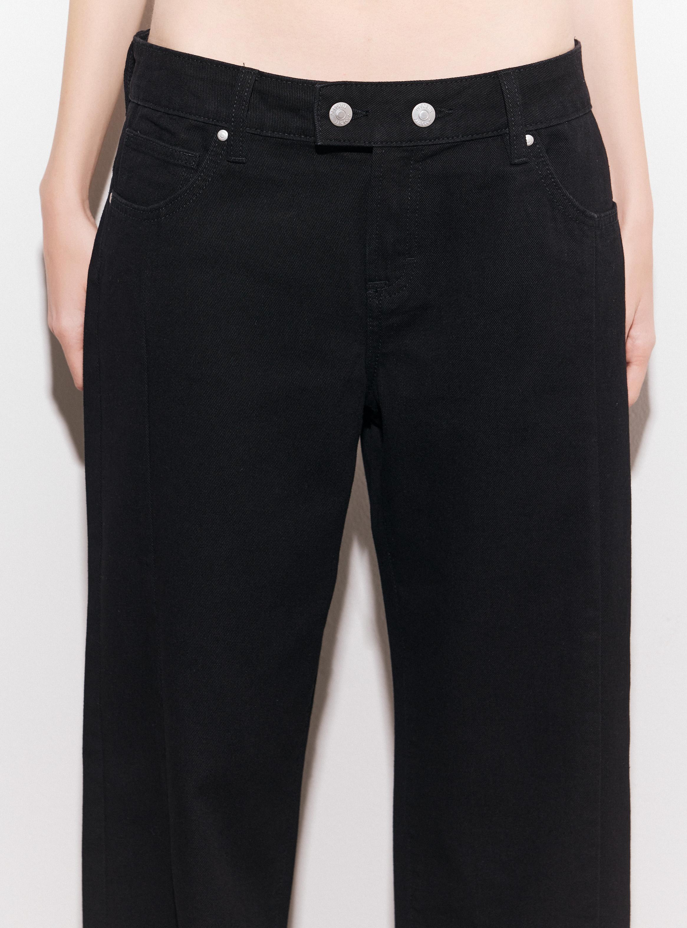 Jeans Bootcut Tiro Medio con Botones Cruzados-2