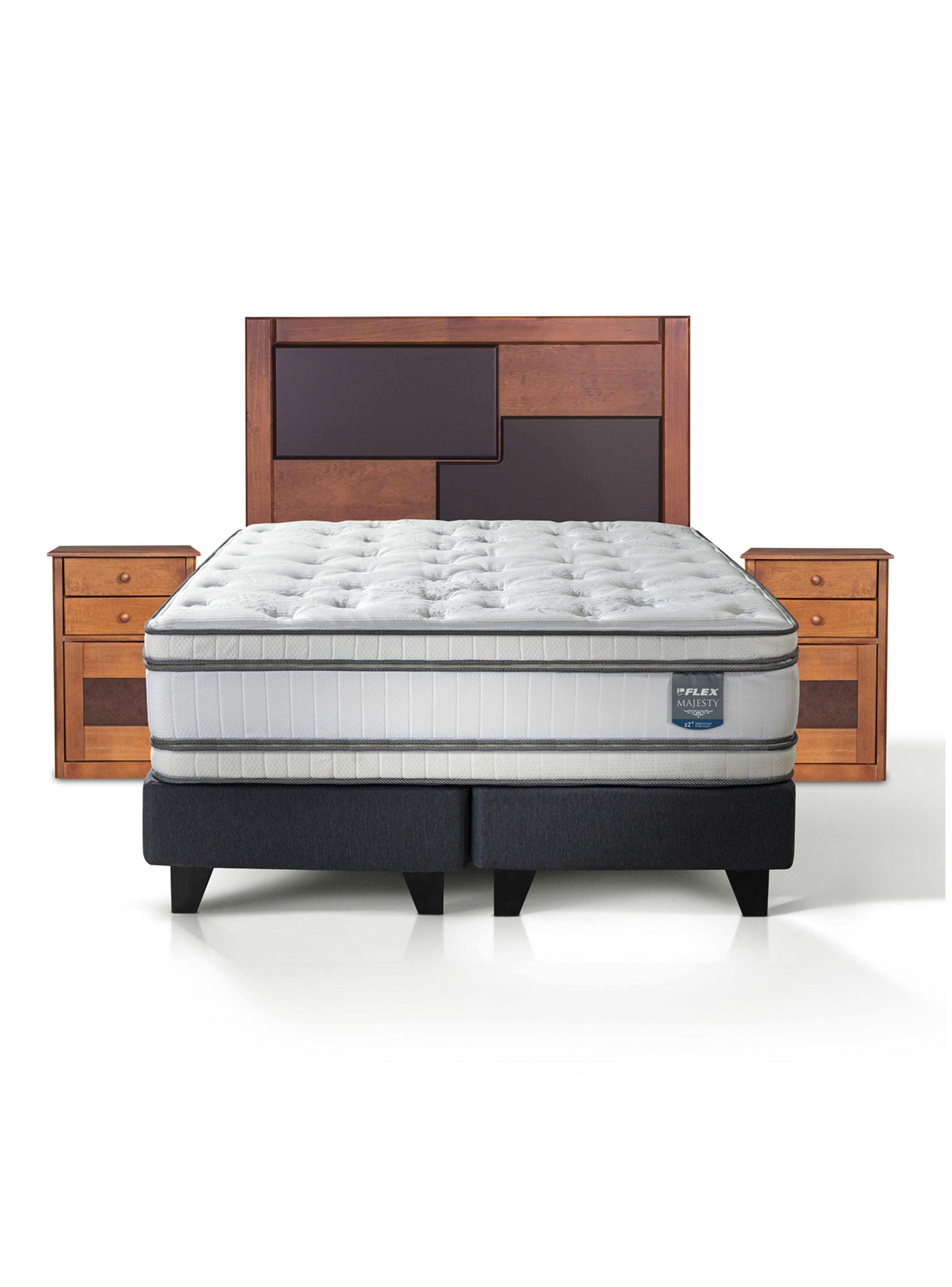 Cama Europea Majesty King + Respaldo Set Colonia-2