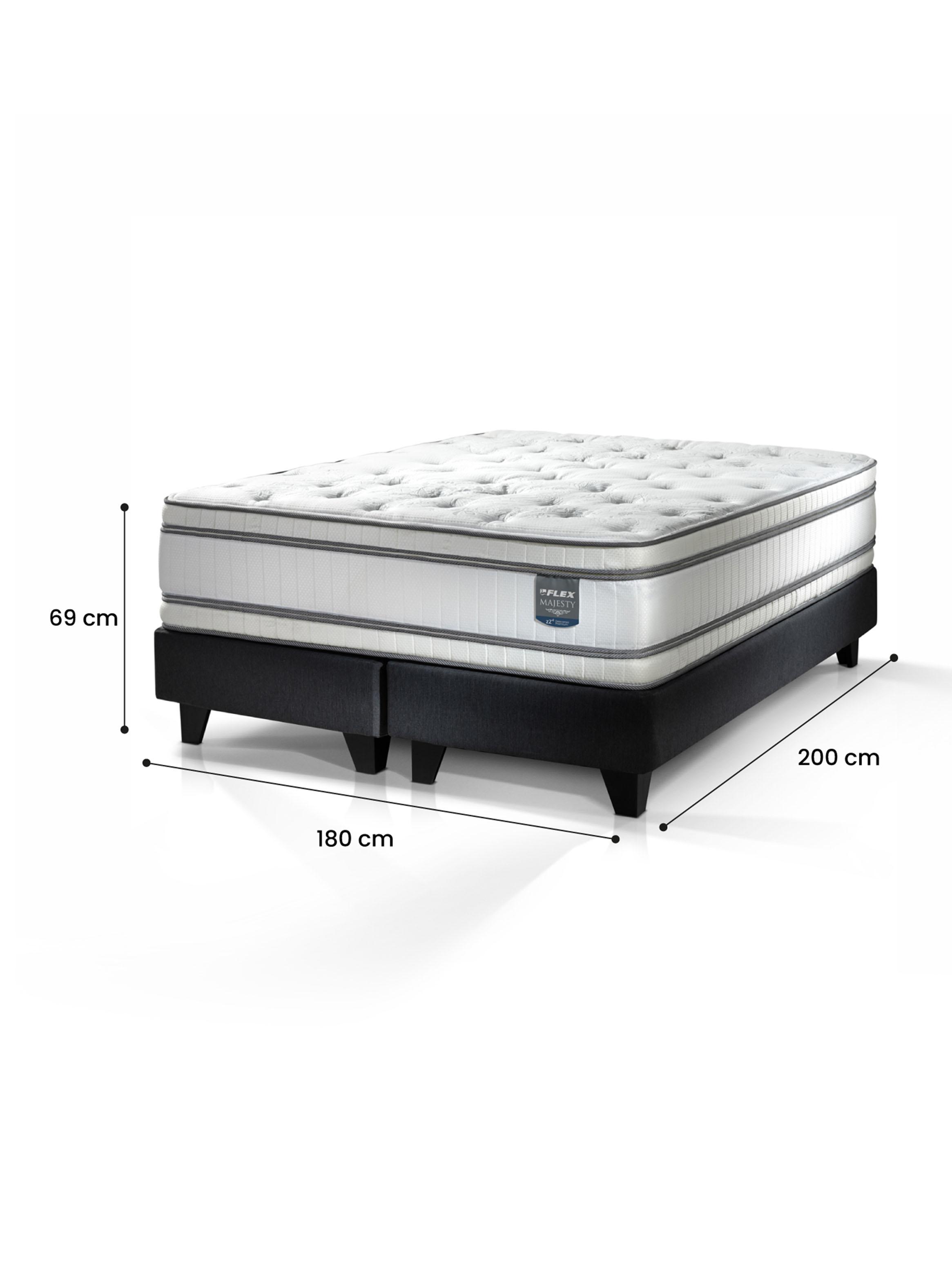 Cama Europea King Majesty + Respaldo Design-1