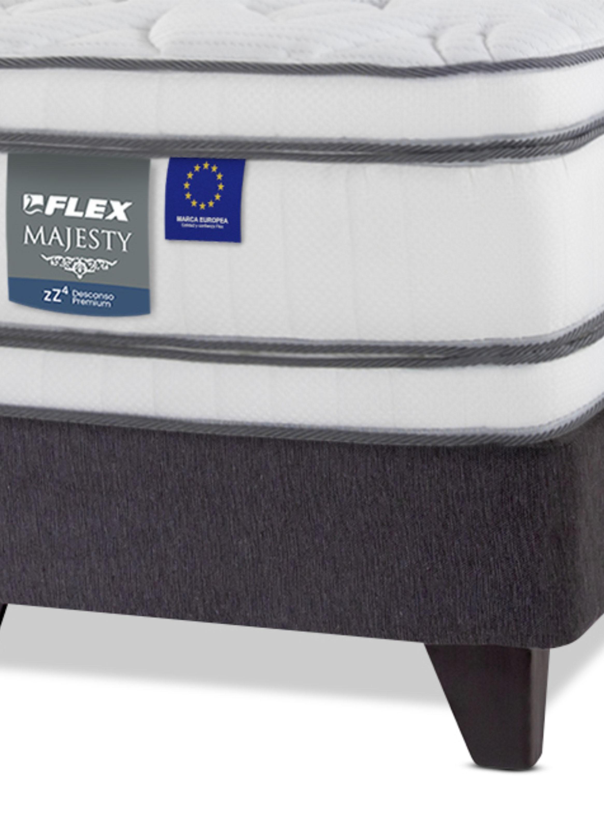 Cama Europea Majesty 2 Plazas Base Dividida Grafito-3