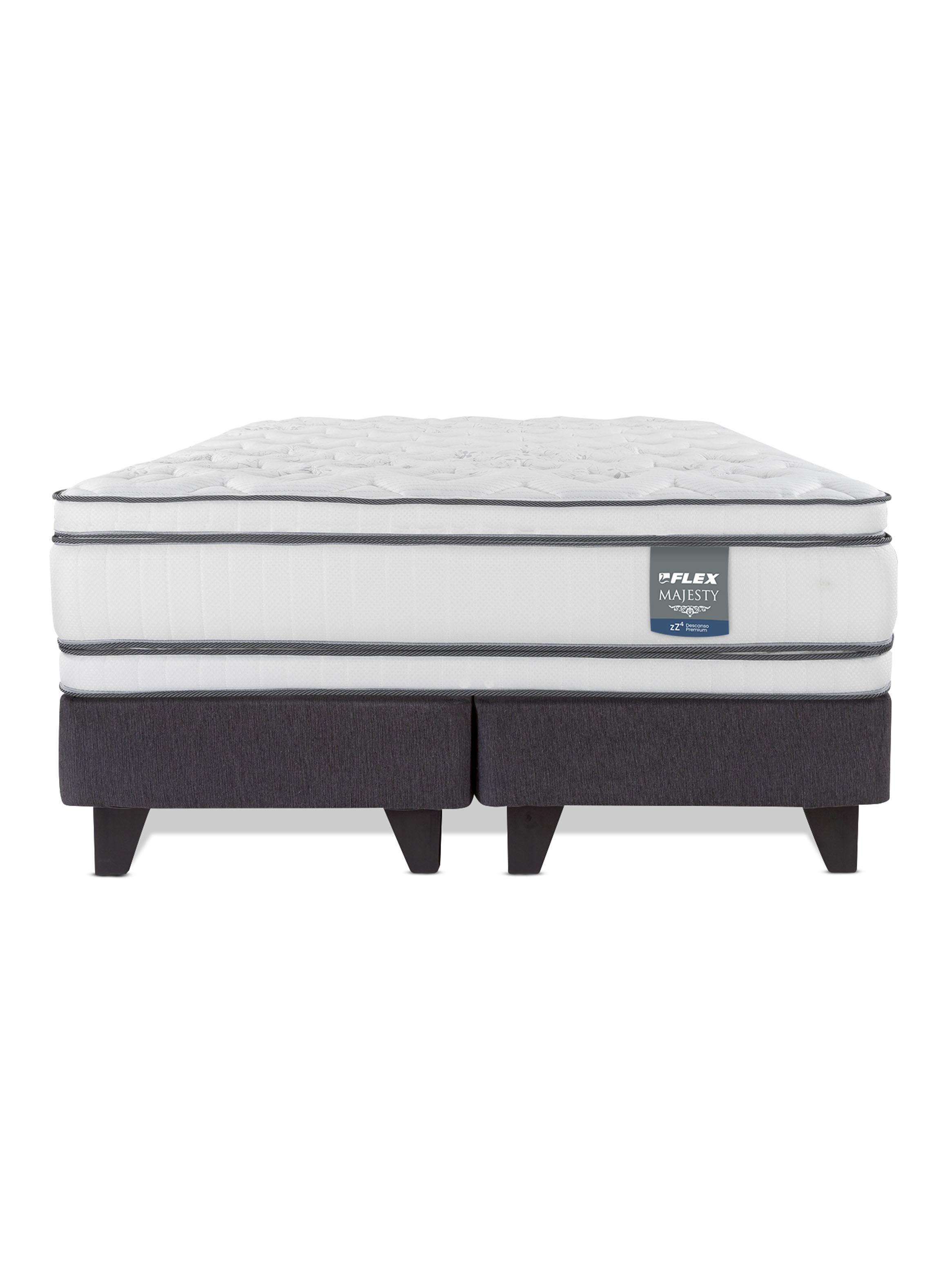 Cama Europea Majesty 2 Plazas Base Dividida Grafito-2
