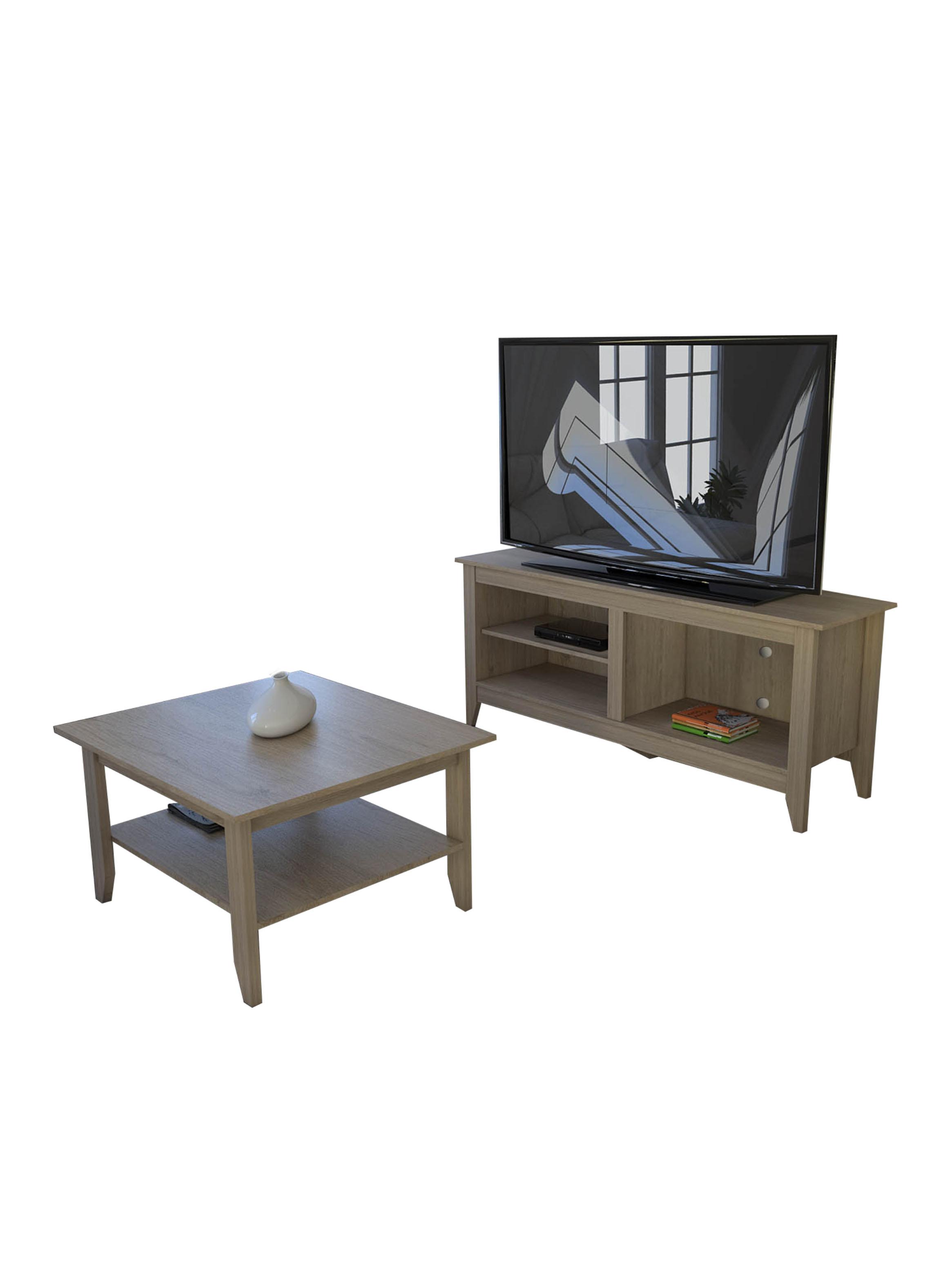 Mesa de Centro + Rack TV 65'' Essential Rovere-0