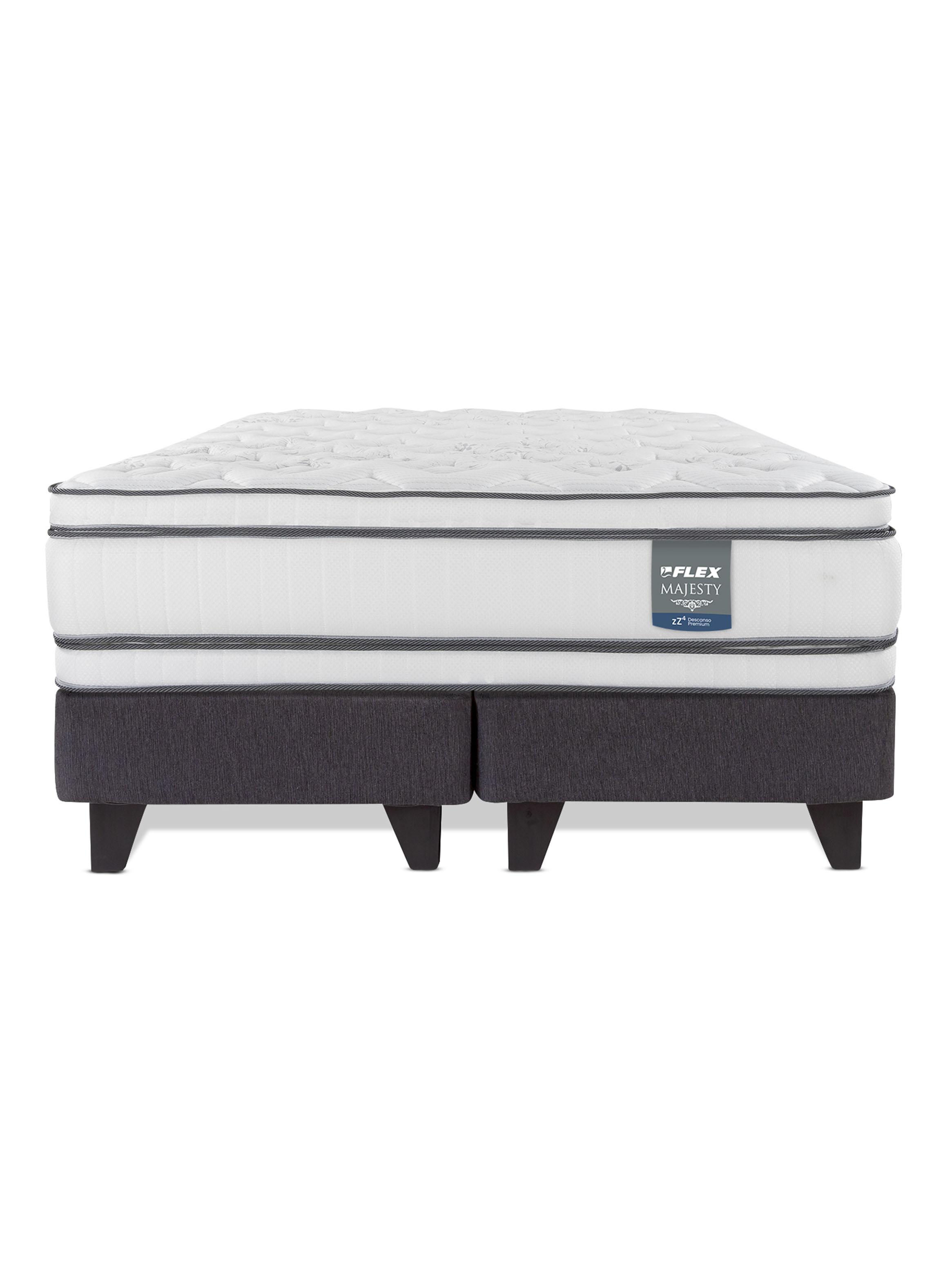 Cama Europea Majesty Súper King Base Dividida Grafito-2
