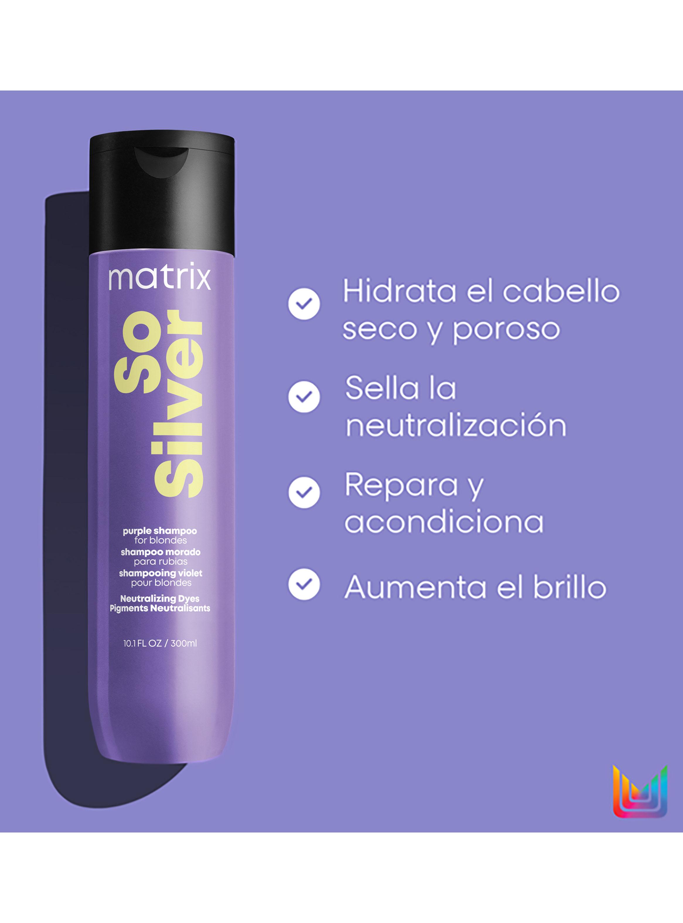 Shampoo Matizador Violeta Cabello Rubio y Gris con Color So Silver 300ml-3